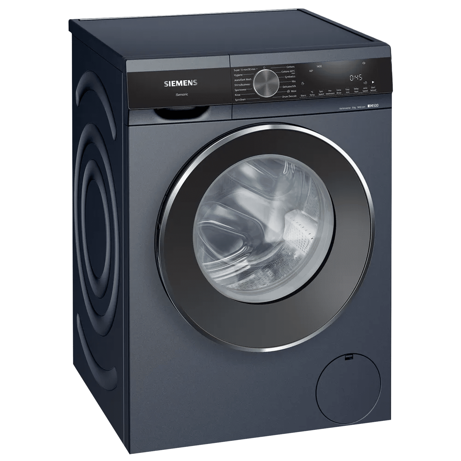 SIEMENS 8 kg Fully Automatic Front Load Washing Machine (iQ500, WG34A20PIN, WaveDrum, Dark Lake) SIEMENS 8 kg Fully Automatic Front Load Washing Machine (iQ500, WG34A20PIN, WaveDrum, Dark Lake)_5
