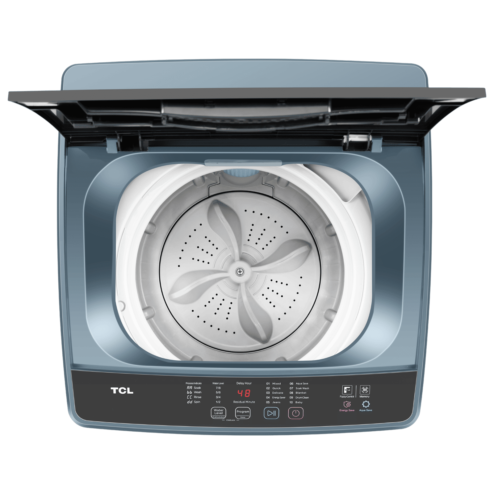 TCL 6.5 kg 5 Star Fully Automatic Top Load Washing Machine (F103, F3065TLG, Water Blow Pulsator, Dark Grey) TCL 6.5 kg 5 Star Fully Automatic Top Load Washing Machine (F103, F3065TLG, Water Blow Pulsator, Dark Grey)_8