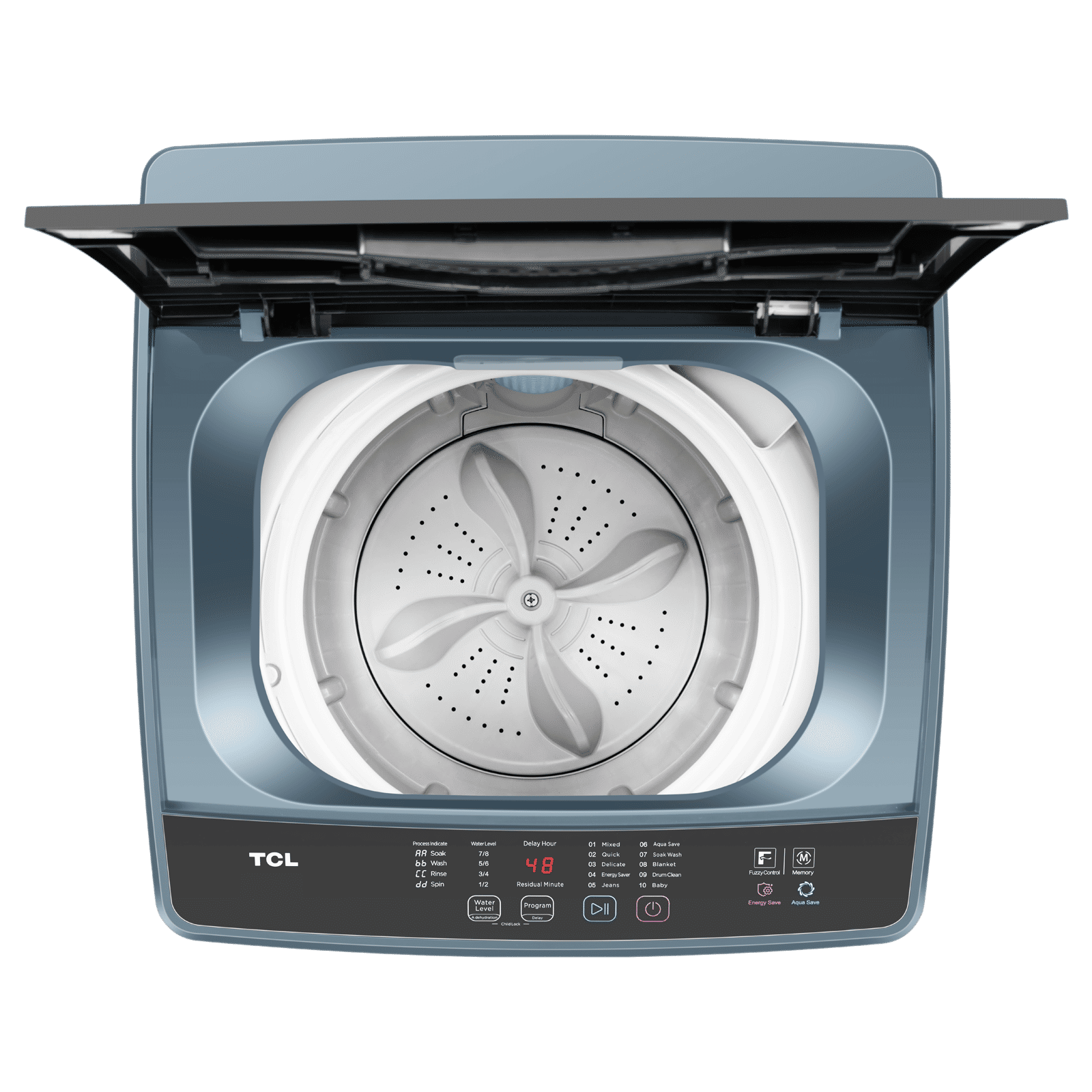TCL 7 kg 5 Star Fully Automatic Top Load Washing Machine (F103, F3070TLG, Water Blow Pulsator, Dark Grey) TCL 7 kg 5 Star Fully Automatic Top Load Washing Machine (F103, F3070TLG, Water Blow Pulsator, Dark Grey)_8