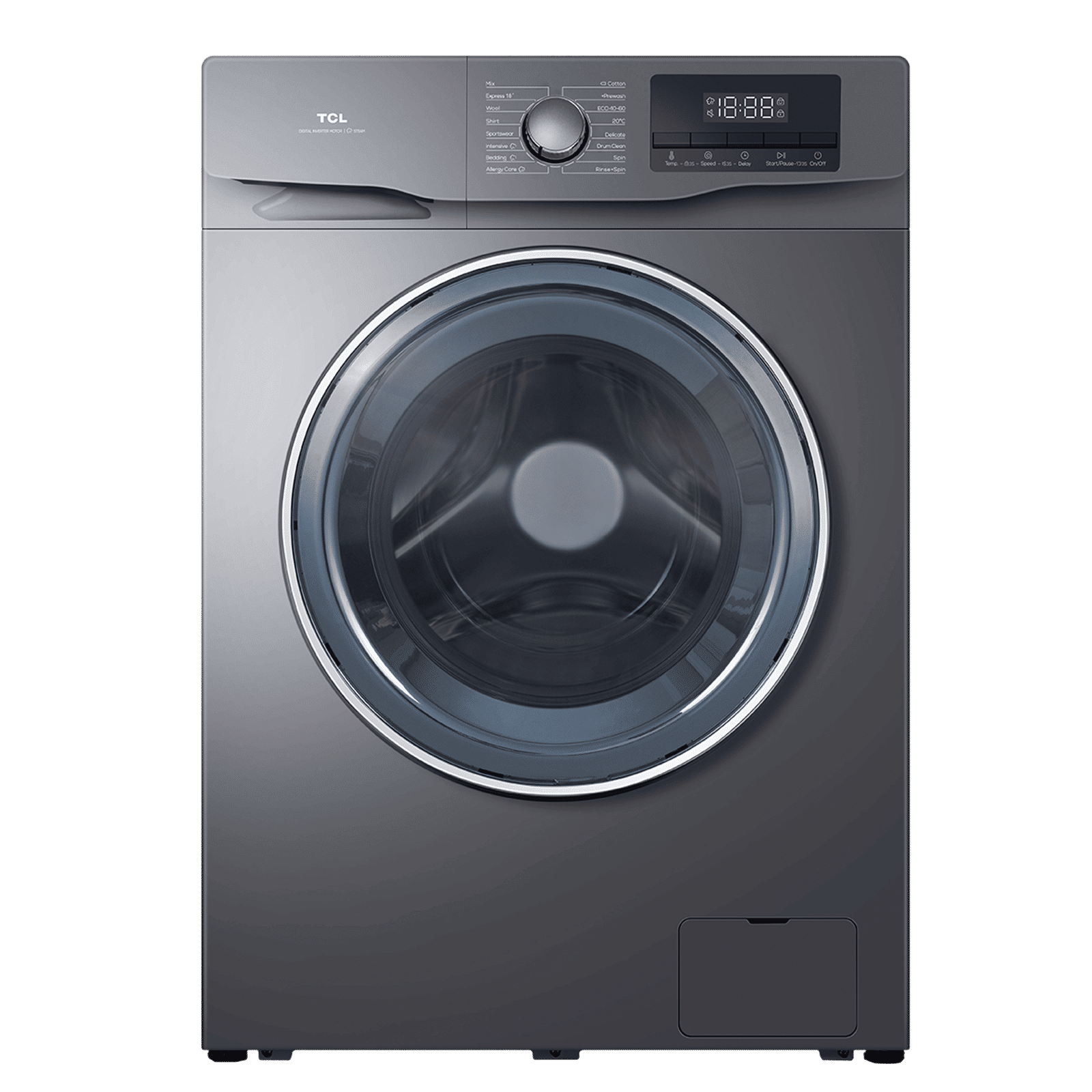 TCL 6.5 kg 5 Star Fully Automatic Front Load Washing Machine (P061, P6065FLS, BLDC Inverter Motor, Dark Silver) TCL 6.5 kg 5 Star Fully Automatic Front Load Washing Machine (P061, P6065FLS, BLDC Inverter Motor, Dark Silver)_1