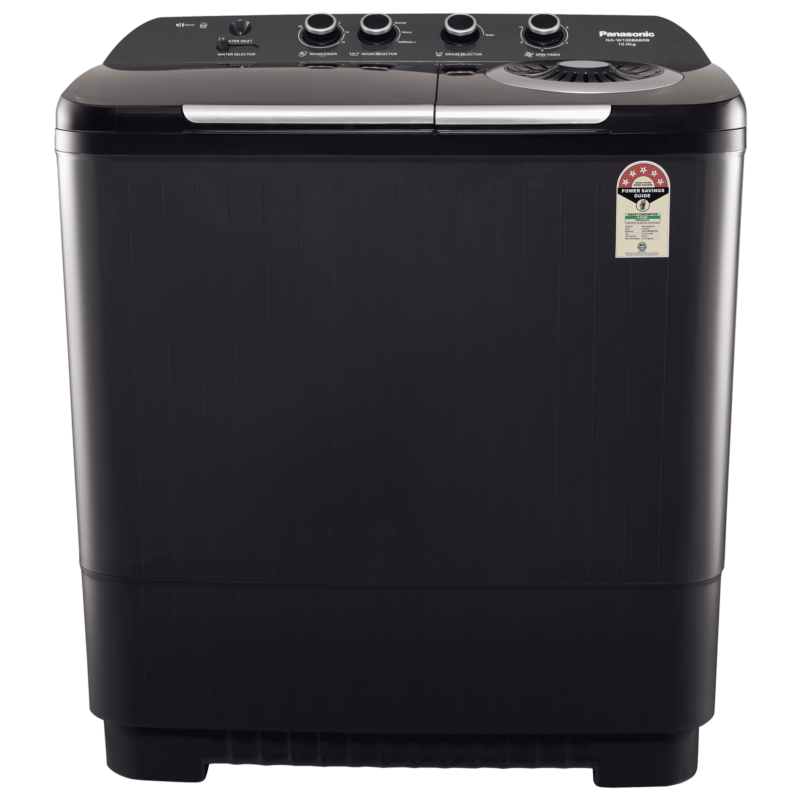 Panasonic 10 kg 5 Star Semi Automatic Washing Machine with Lint Filter (NA-W100B6BRB, Black) Panasonic 10 kg 5 Star Semi Automatic Washing Machine with Lint Filter (NA-W100B6BRB, Black)_1