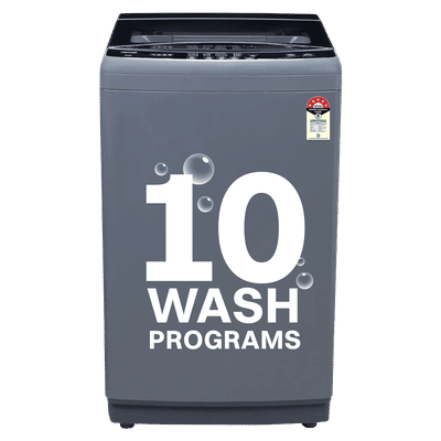Croma 8 kg 5 Star Fully Automatic Top Load Washing Machine (CRLW080FAF264505, Pulsator Wash Technology, Inox Grey)