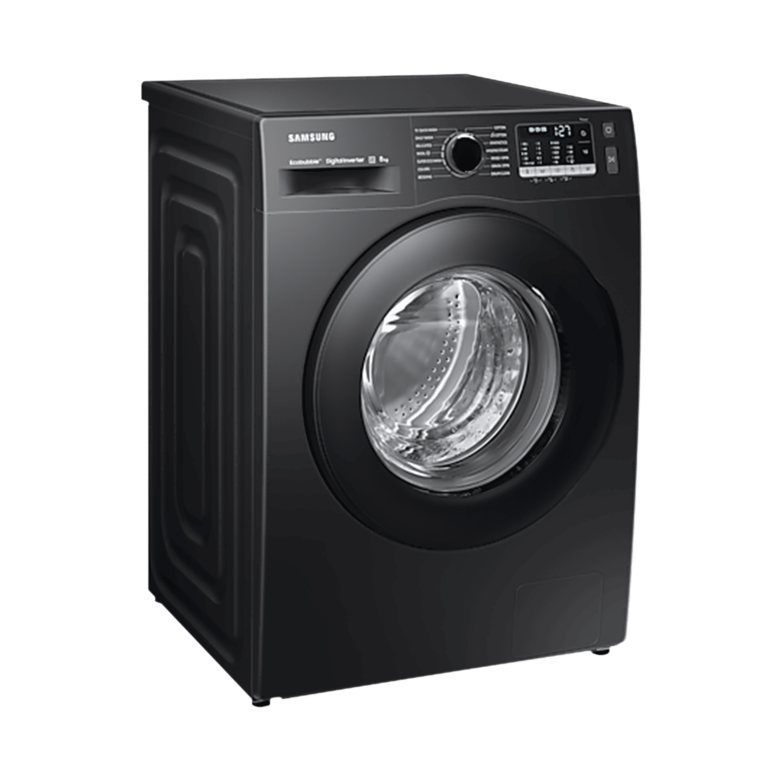 SAMSUNG 8 kg 5 Star Inverter Fully Automatic Front Load Washing Machine (WW80TA046AB1TL, Hygiene Steam, Diamond Drum, Black)_10