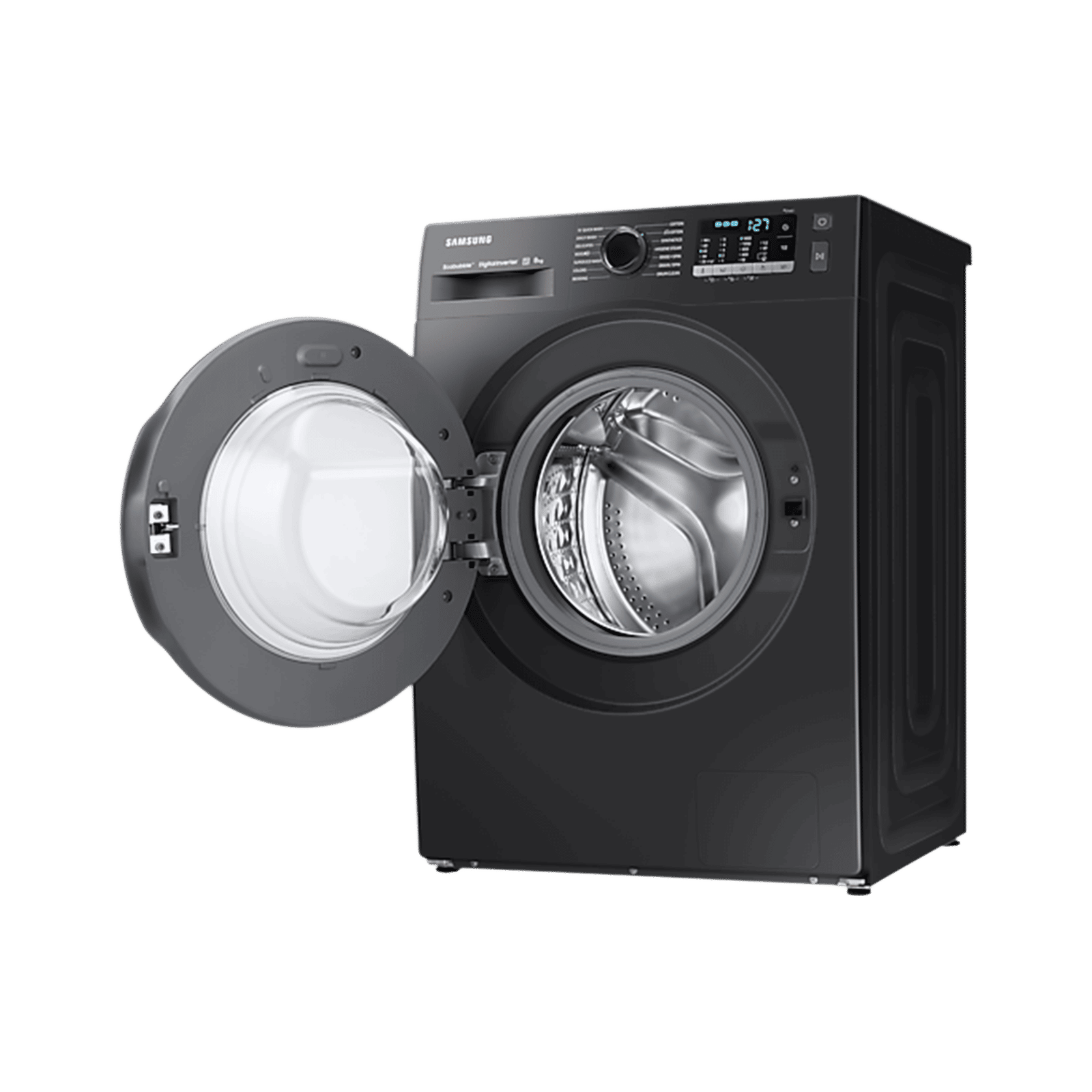 SAMSUNG 8 kg 5 Star Inverter Fully Automatic Front Load Washing Machine (WW80TA046AB1TL, Hygiene Steam, Diamond Drum, Black)_5