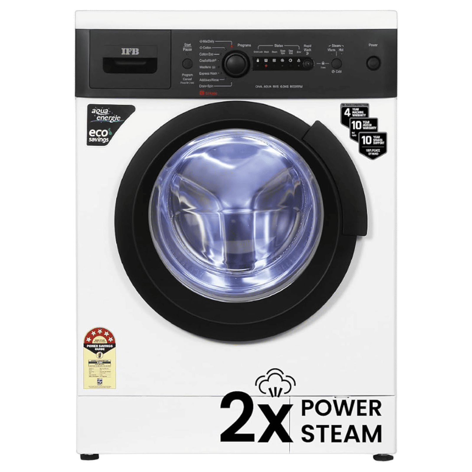 IFB 6 kg 5 Star Fully Automatic Front Load Washing Machine (Diva Aqua BXS 6008, 2D Wash System, White) IFB 6 kg 5 Star Fully Automatic Front Load Washing Machine (Diva Aqua BXS 6008, 2D Wash System, White)_1