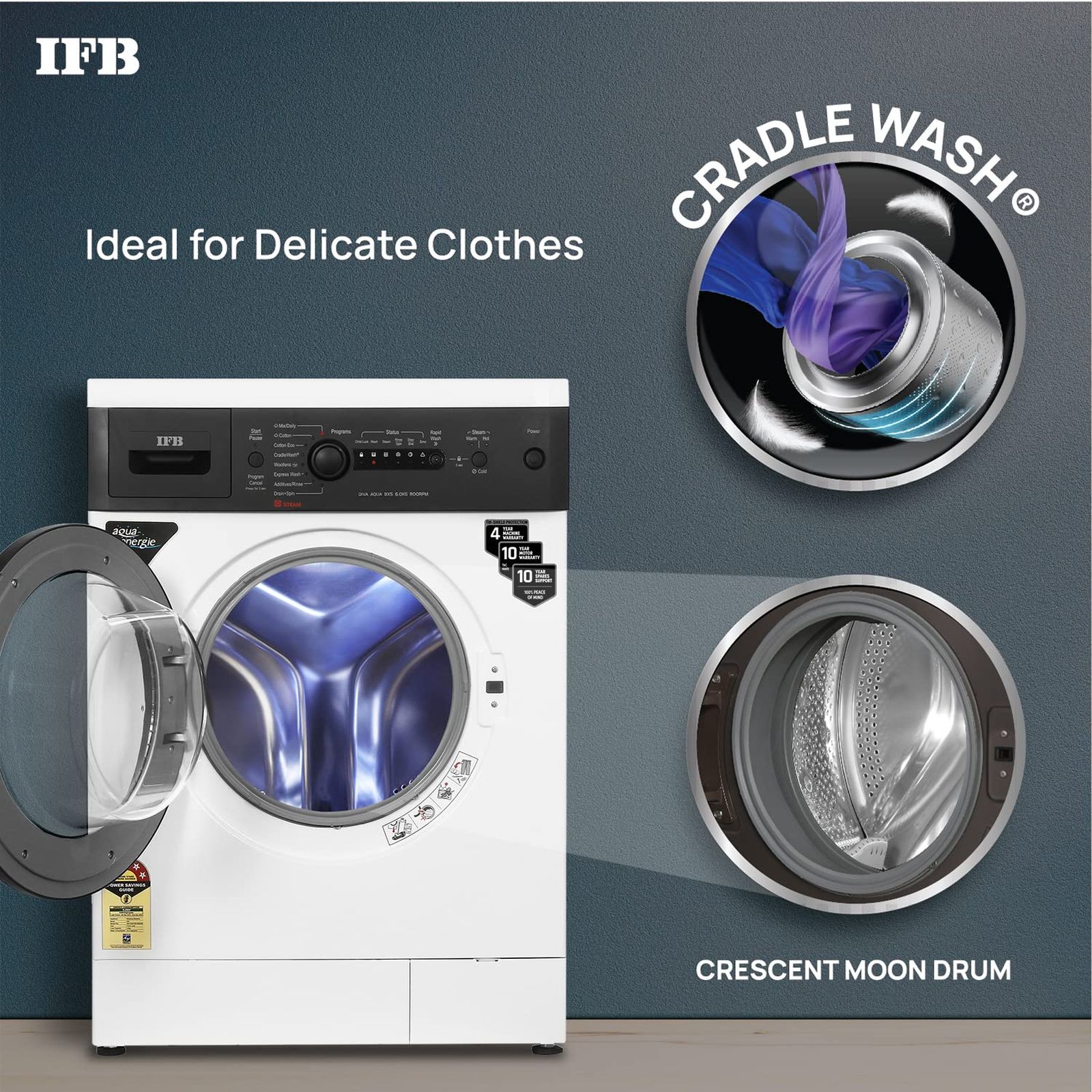 IFB 6 kg 5 Star Fully Automatic Front Load Washing Machine (Diva Aqua BXS 6008, 2D Wash System, White) IFB 6 kg 5 Star Fully Automatic Front Load Washing Machine (Diva Aqua BXS 6008, 2D Wash System, White)_5