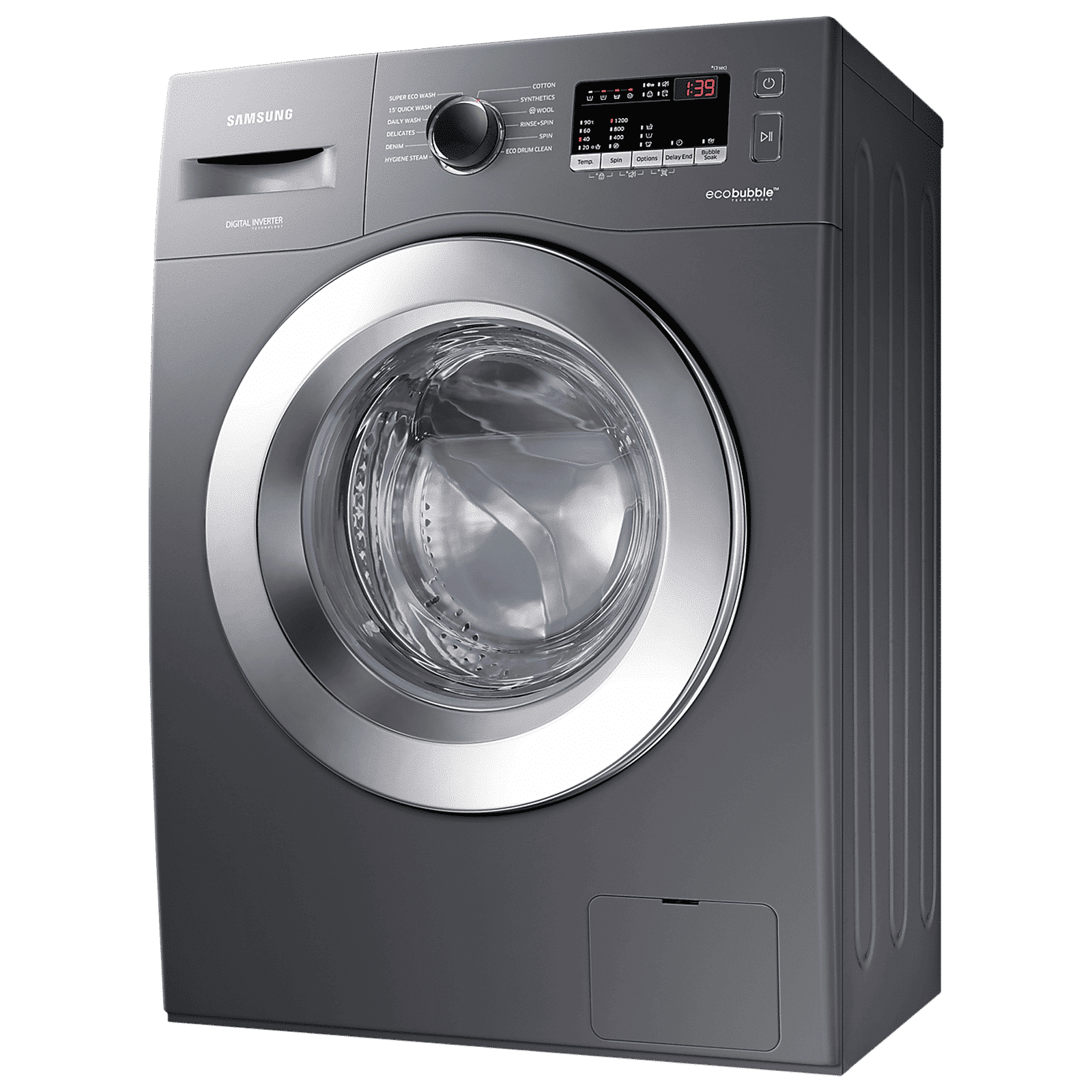 SAMSUNG 7 kg 5 Star Inverter Fully Automatic Front Load Washing Machine (WW70R22EK0X/TL, Eco Bubble Technology, Inox Grey)_5