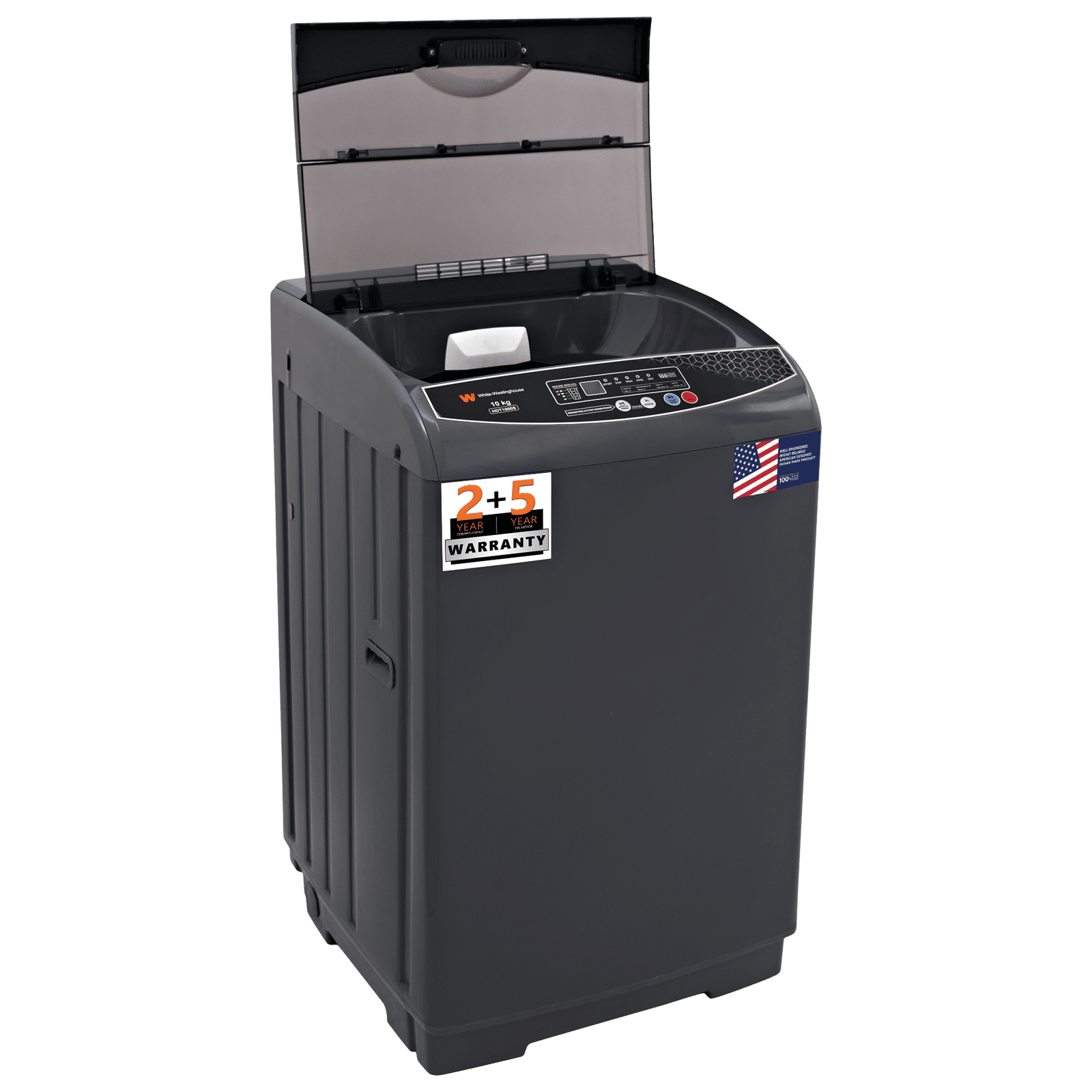 White Westinghouse 10 kg Fully Automatic Top Load Washing Machine (HDT1000S, Delay Start, Graphite) White Westinghouse 10 kg Fully Automatic Top Load Washing Machine (HDT1000S, Delay Start, Graphite)_5
