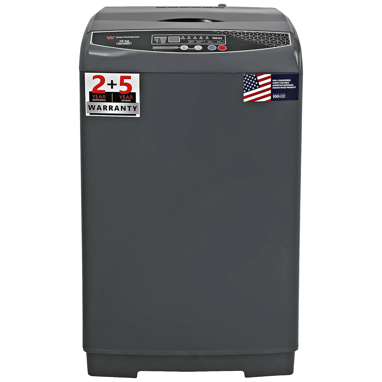 White Westinghouse 10 kg Fully Automatic Top Load Washing Machine (HDT1000S, Delay Start, Graphite) White Westinghouse 10 kg Fully Automatic Top Load Washing Machine (HDT1000S, Delay Start, Graphite)_1