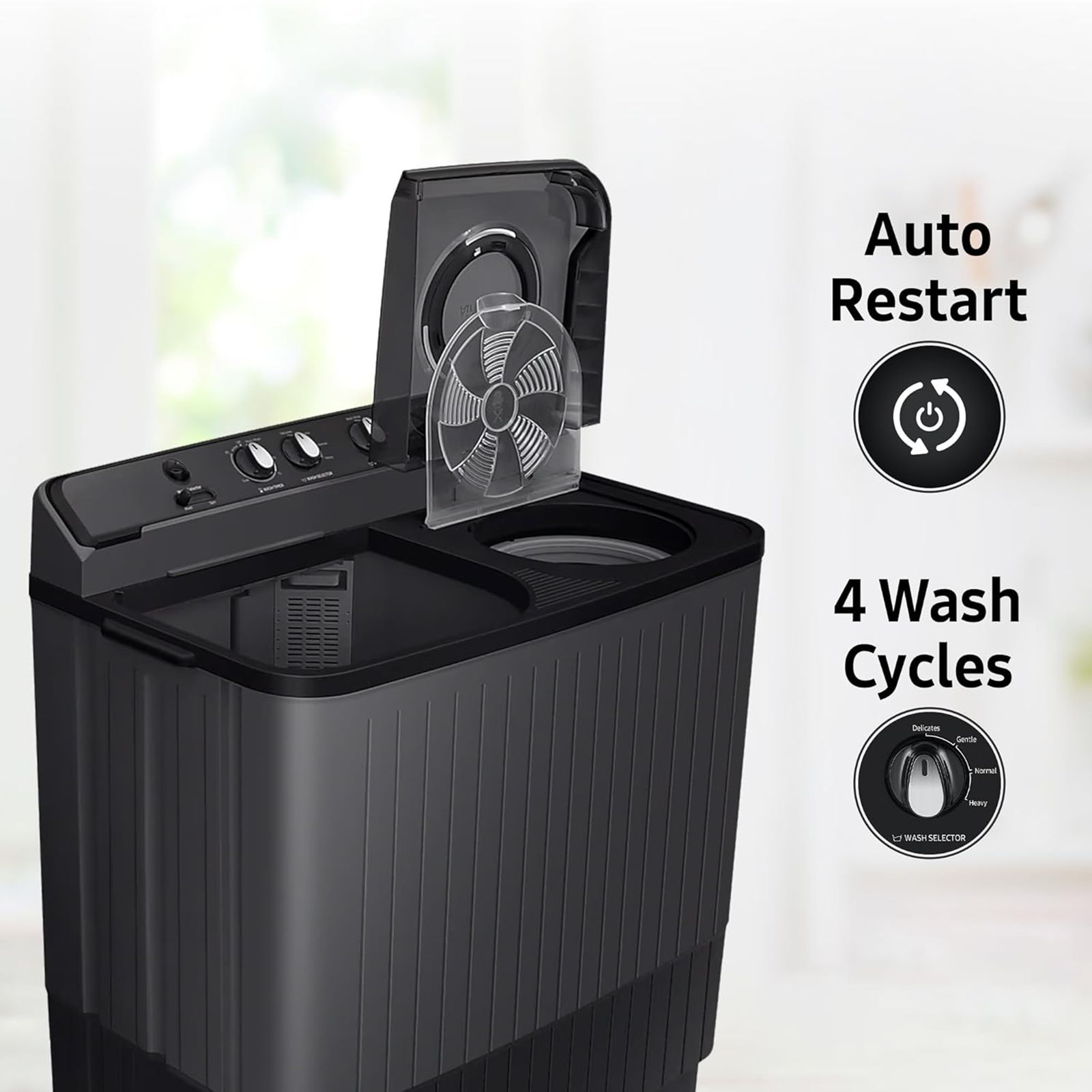 SAMSUNG 11.5 kg 5 Star Semi Automatic Washing Machine with Hexa Storm Pulsator (WT11A4260GD/TL, Dark Grey) SAMSUNG 11.5 kg 5 Star Semi Automatic Washing Machine with Hexa Storm Pulsator (WT11A4260GD/TL, Dark Grey)_17