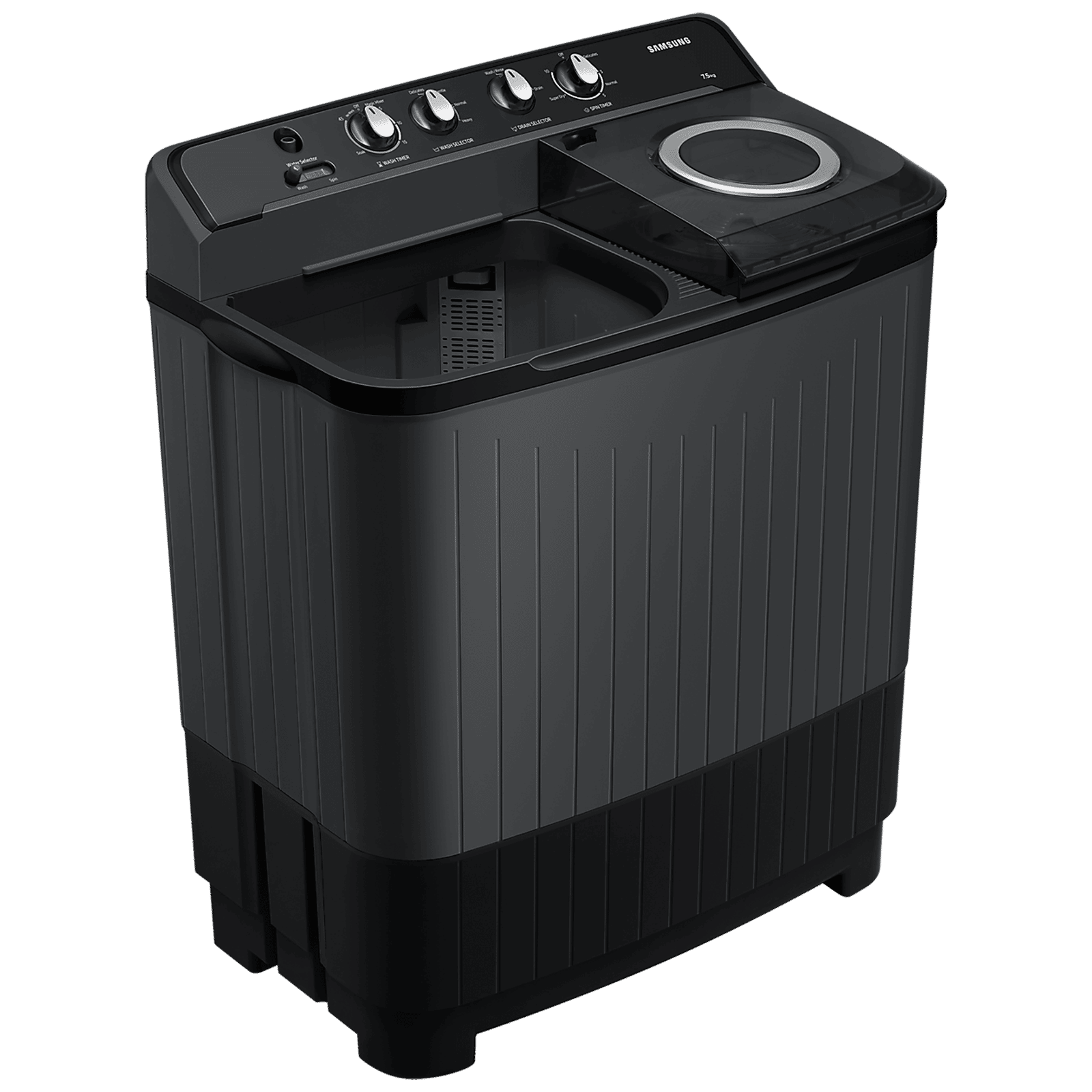 SAMSUNG 7.5 kg 5 Star Semi Automatic Washing Machine with Hexa Storm Pulsator (WT75B3200GD/TL, Dark Grey) SAMSUNG 7.5 kg 5 Star Semi Automatic Washing Machine with Hexa Storm Pulsator (WT75B3200GD/TL, Dark Grey)_4