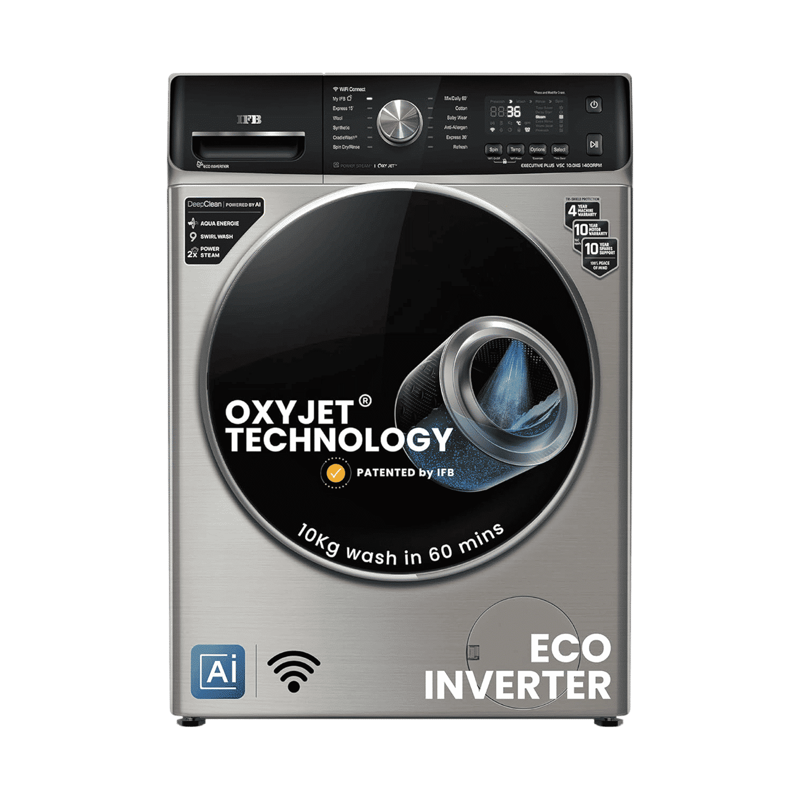 IFB 10 kg 5 Star Wi-Fi Inverter Fully Automatic Front Load Washing Machine (Executive Plus VSC 1014, Oxyjet Technology, STS VCM)_1