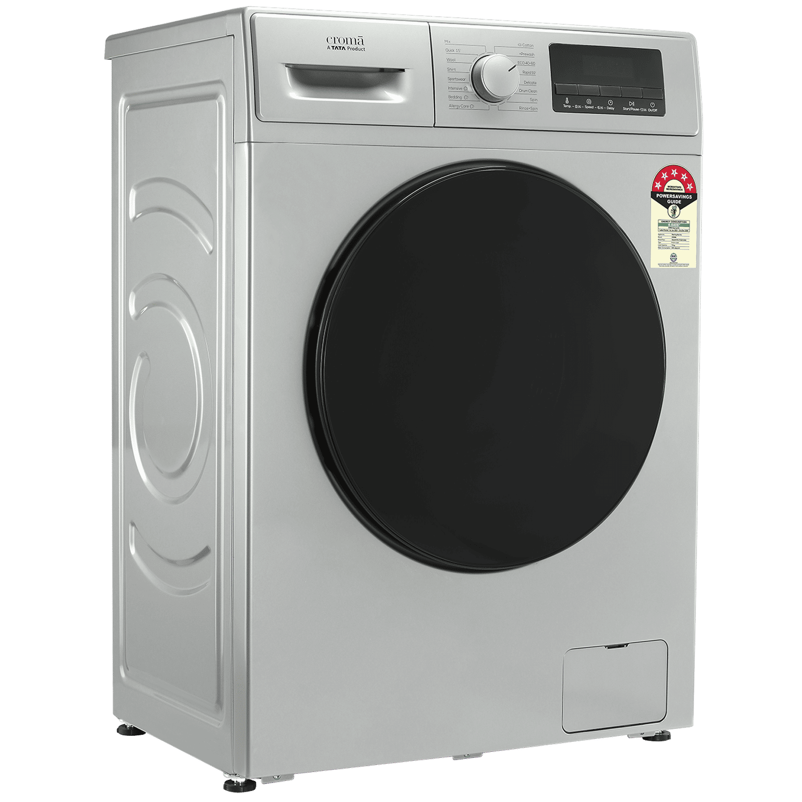 Croma 7 kg 5 Star Fully Automatic Front Load Washing Machine (CRLW070FLF316251, Silver Grey)_5