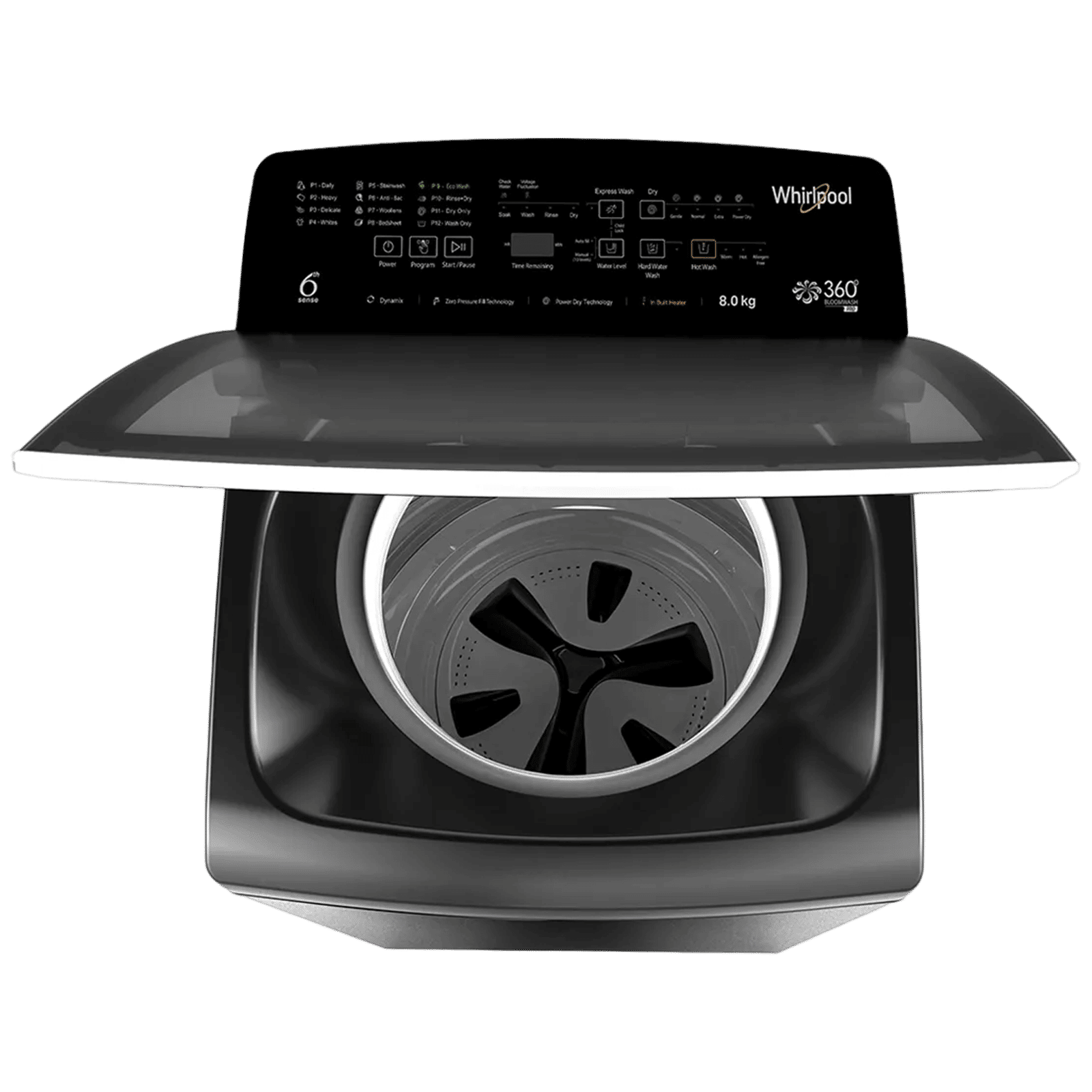 Whirlpool 8 kg 5 Star Fully Automatic Top Load Washing Machine (360° Bloomwash Pro, 31670, Catalytic Soak, Graphite) Whirlpool 8 kg 5 Star Fully Automatic Top Load Washing Machine (360° Bloomwash Pro, 31670, Catalytic Soak, Graphite)_11