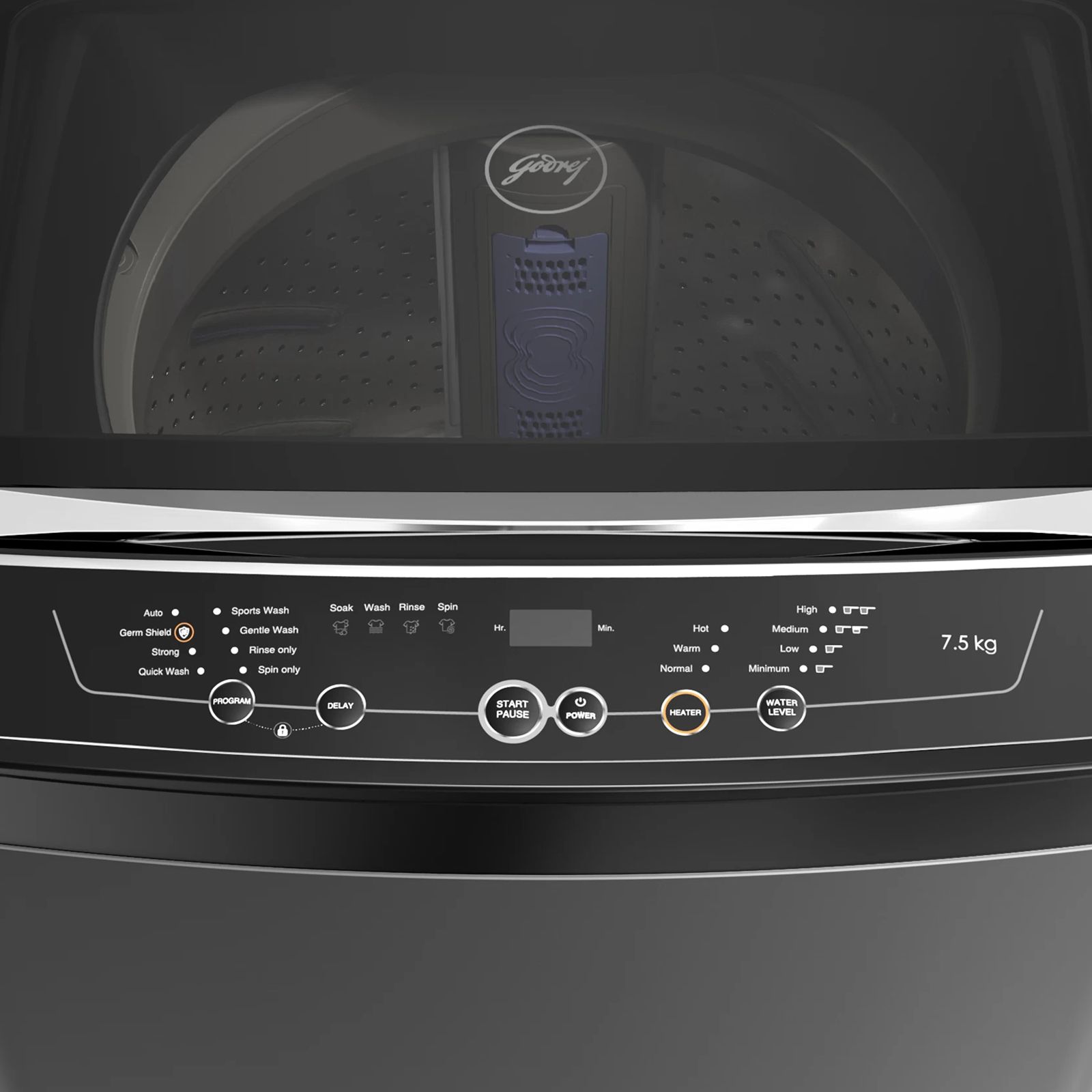 Godrej 7.5 kg 5 Star Fully Automatic Top Load Washing Machine (Magnus, WTEON MGNS 75 5.0 FDTG MTBK, Built In Heater, Metallic Black) Godrej 7.5 kg 5 Star Fully Automatic Top Load Washing Machine (Magnus, WTEON MGNS 75 5.0 FDTG MTBK, Built In Heater, Metallic Black)_7