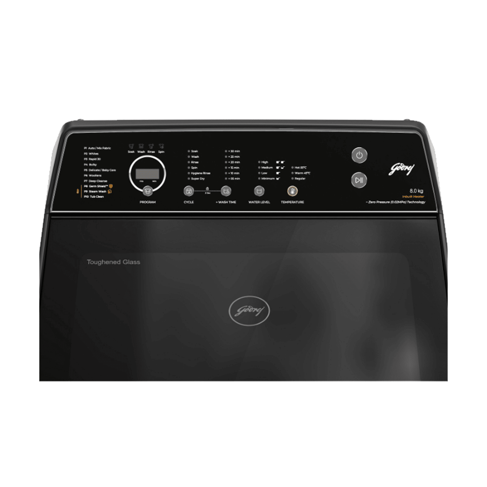 Godrej 8 kg 5 Star Fully Automatic Top Load Washing Machine (Velvet, WTEON VLVT 80 5.0 FDTS MTBK, Built In Heater, Metallic Black)_4