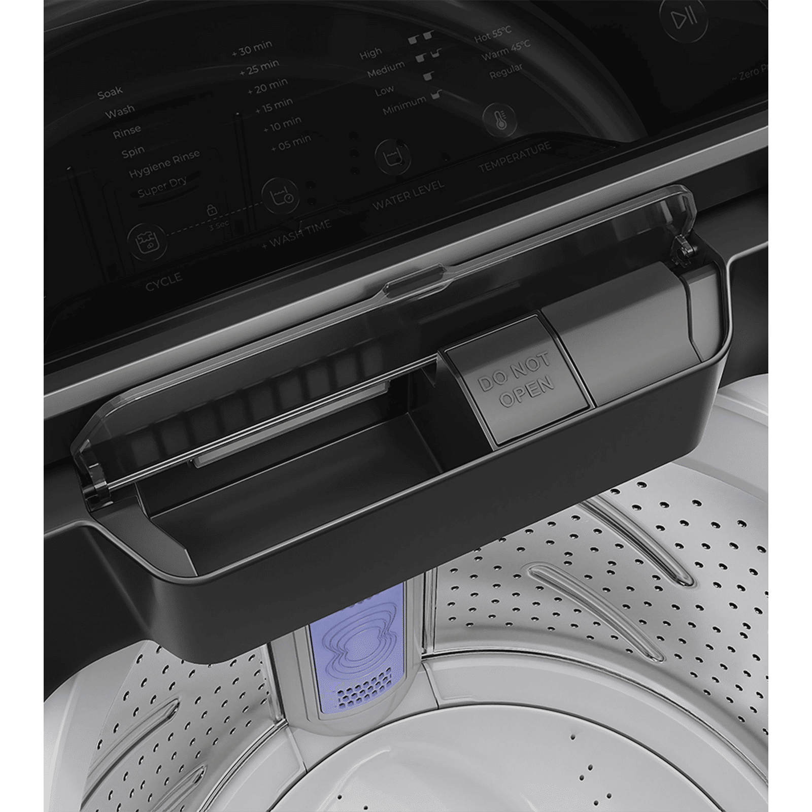 Godrej 8 kg 5 Star Fully Automatic Top Load Washing Machine (Velvet, WTEON VLVT 80 5.0 FDTS MTBK, Built In Heater, Metallic Black)_8