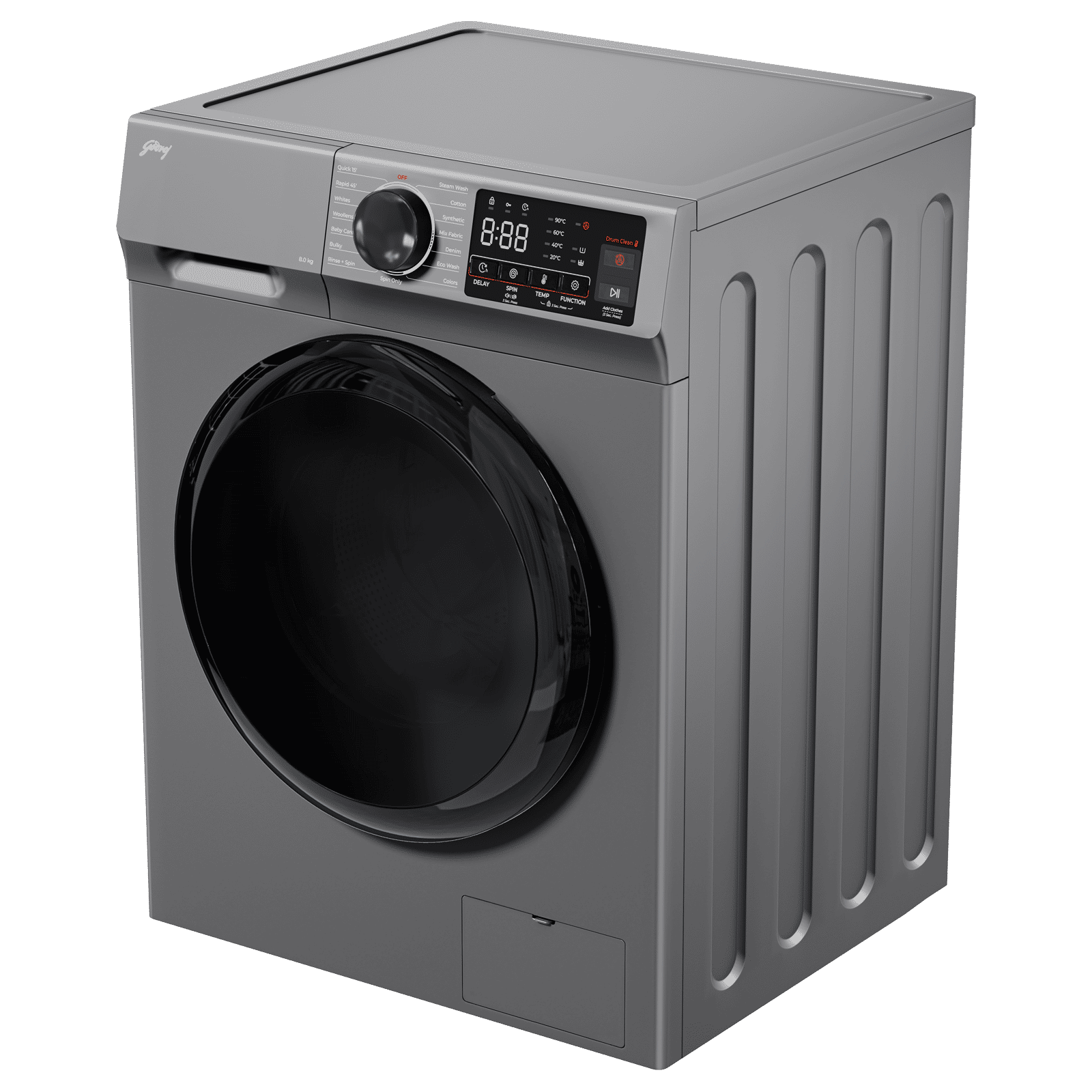 Godrej 8 kg 5 Star Fully Automatic Front Load Washing Machine (Eon Celesta, WFEON CEL 8014 IEBT SLSR, Built In Heater, Silver Stream) Godrej 8 kg 5 Star Fully Automatic Front Load Washing Machine (Eon Celesta, WFEON CEL 8014 IEBT SLSR, Built In Heater, Silver Stream)_5