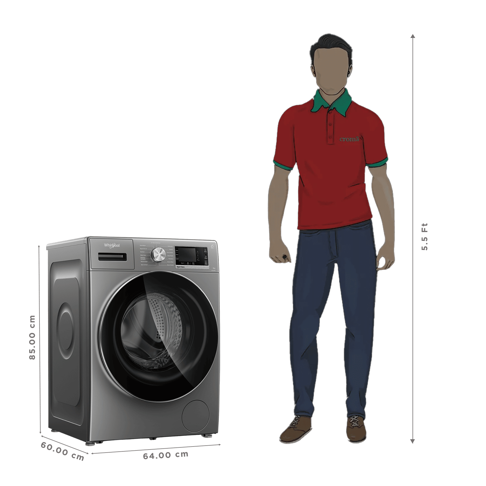 Whirlpool 8 kg 5 Star Inverter Fully Automatic Front Load Washing Machine (XPERT CARE OZONE, XO8014BYM53E, In-built Heater, Midnight Grey) Whirlpool 8 kg 5 Star Inverter Fully Automatic Front Load Washing Machine (XPERT CARE OZONE, XO8014BYM53E, In-built Heater, Midnight Grey)_3