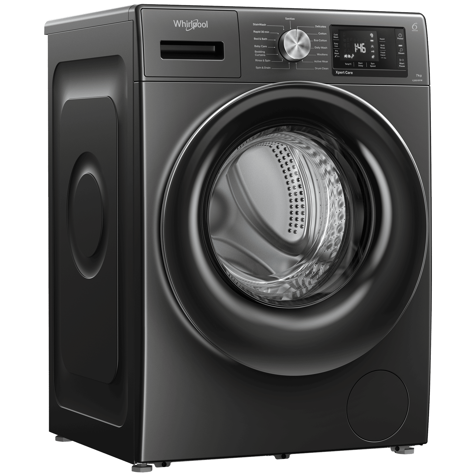 Whirlpool 7 kg 5 Star Inverter Fully Automatic Front Load Washing Machine (XPERT CARE STEAM, XS7012BYM53E, In-built Heater, Midnight Grey) Whirlpool 7 kg 5 Star Inverter Fully Automatic Front Load Washing Machine (XPERT CARE STEAM, XS7012BYM53E, In-built Heater, Midnight Grey)_4