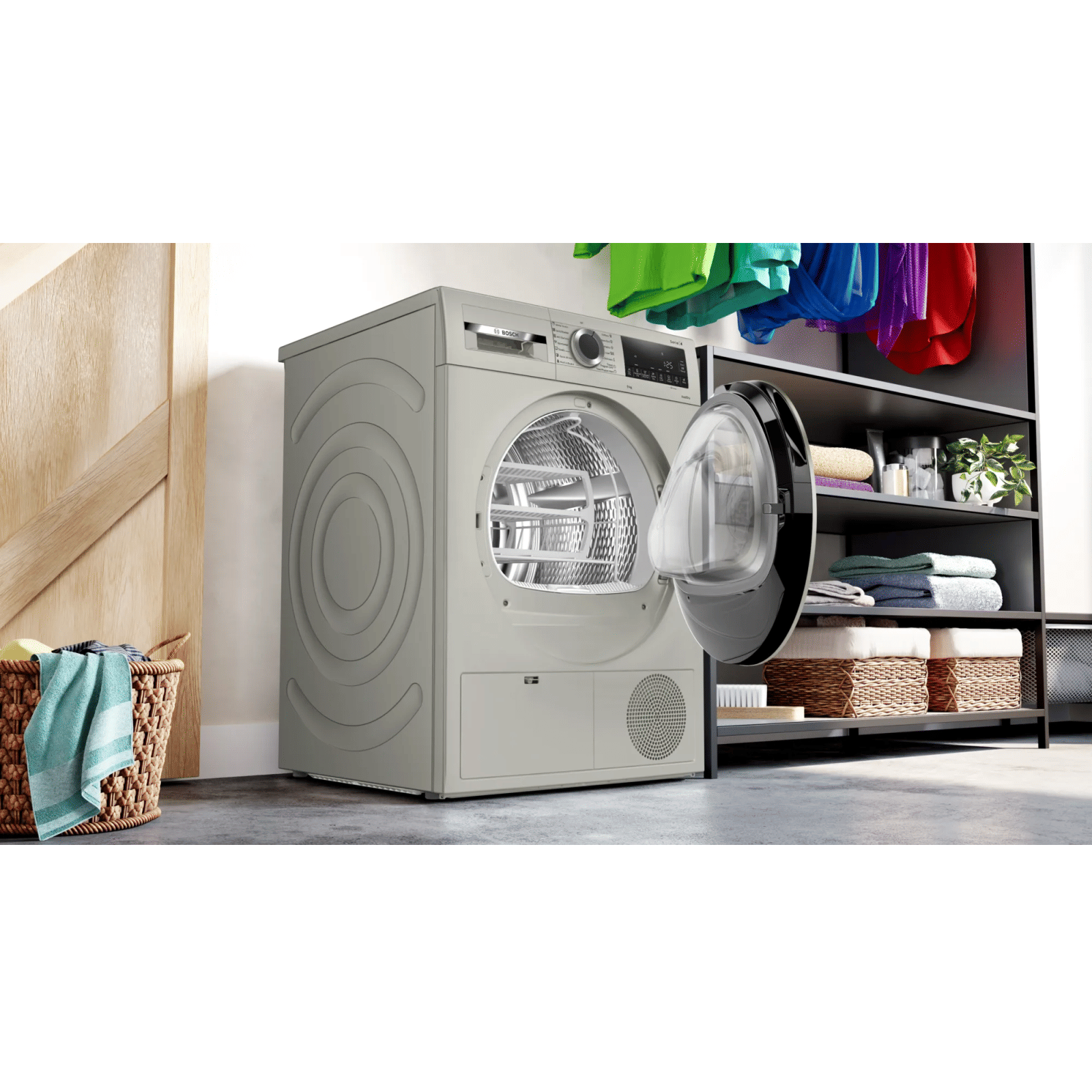 BOSCH 9 kg Fully Automatic Front Load Dryer (Series 4, WPG24108IN, In-Built Heater, Silver Inox)_9