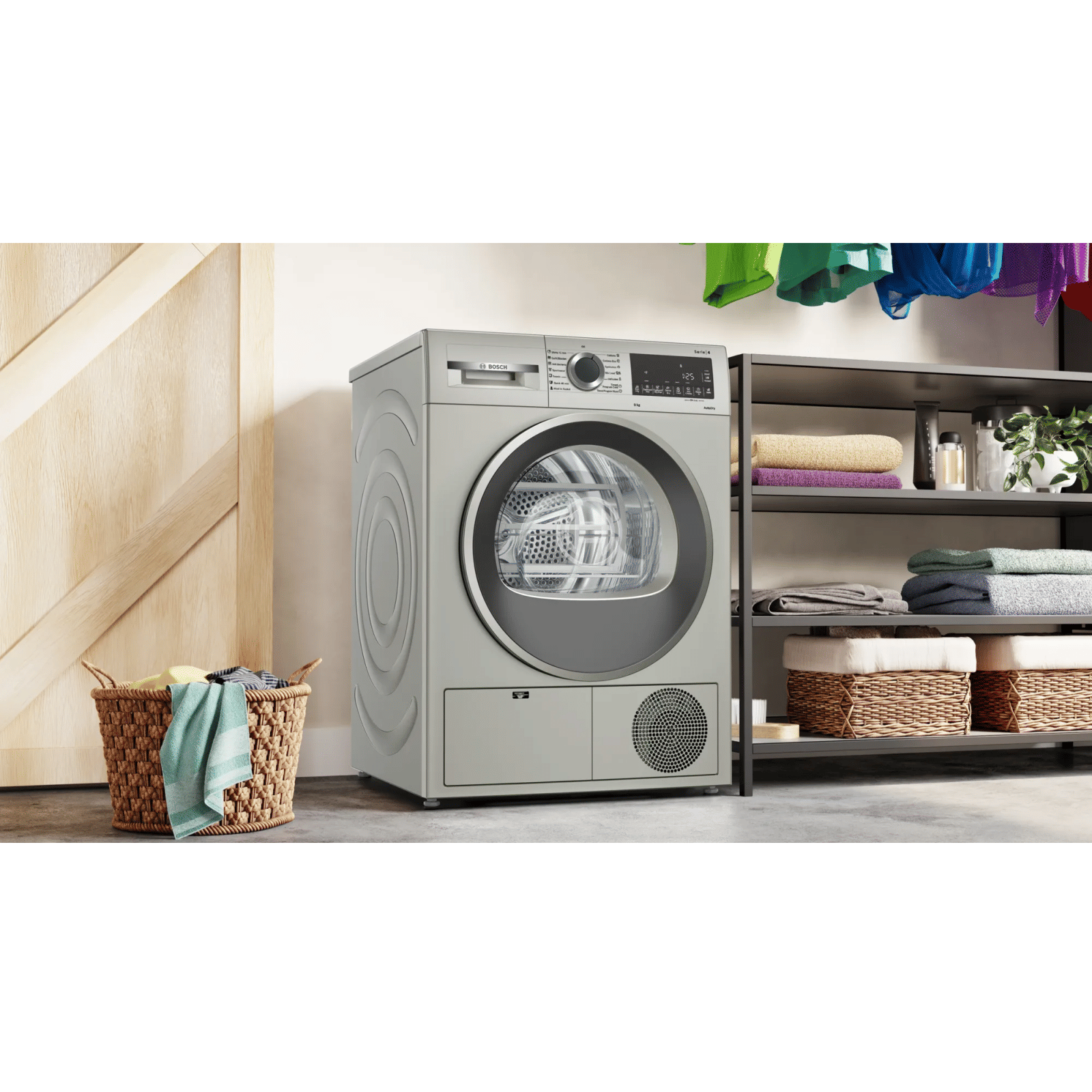 BOSCH 9 kg Fully Automatic Front Load Dryer (Series 4, WPG24108IN, In-Built Heater, Silver Inox)_10