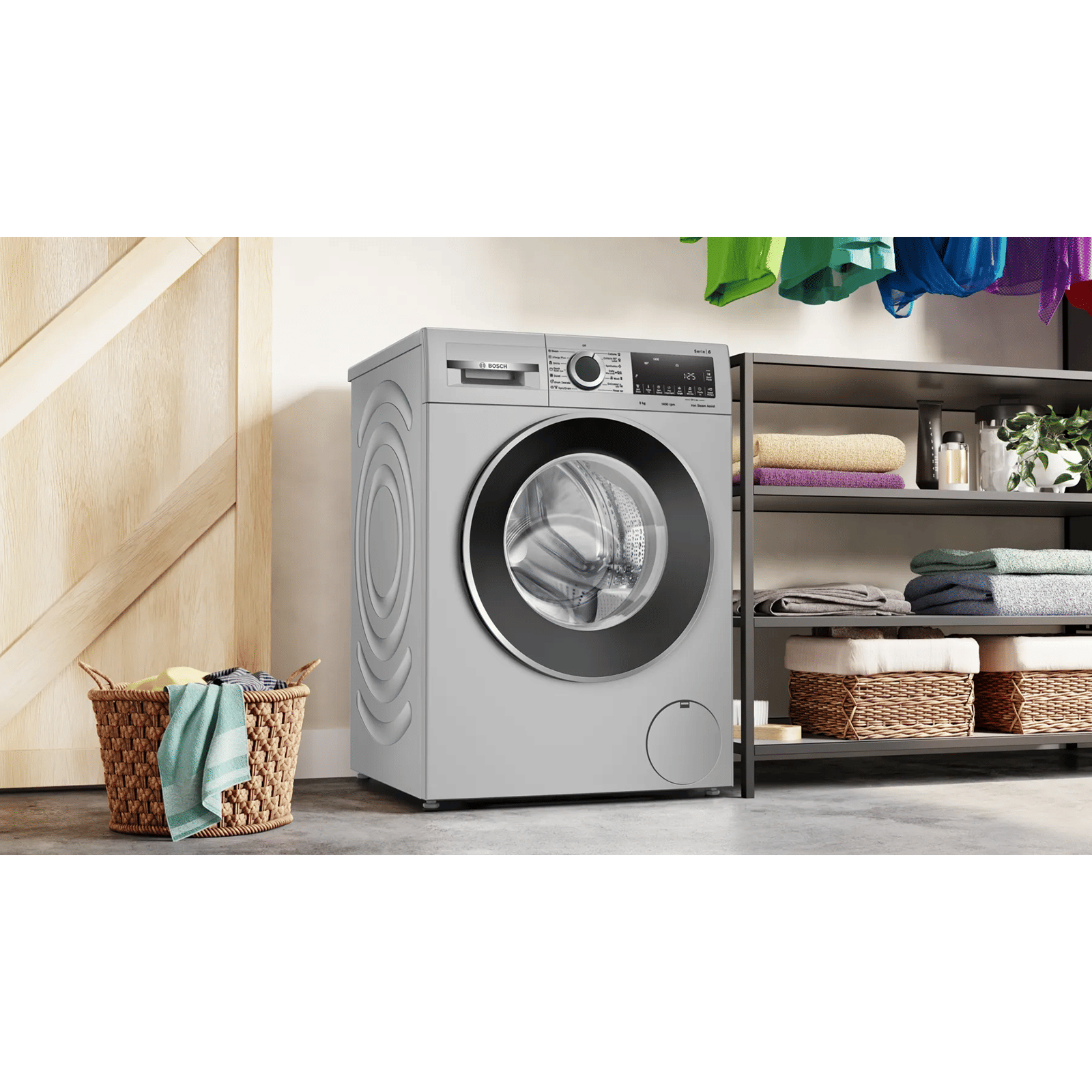 BOSCH 9 kg 5 Star Fully Automatic Front Load Washing Machine (Series 6, WGA244ZSIN, Anti Wrinkle Feature, Silver)_11