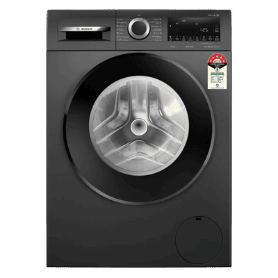 BOSCH 9 kg Fully Automatic Front Load Washing Machine (Series 6, WGA244ZTIN, Anti Wrinkle Feature, Black Grey)