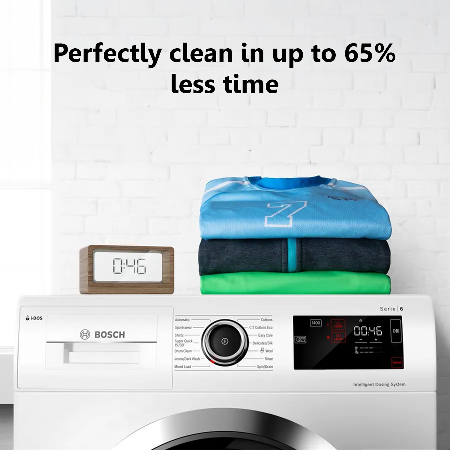 BOSCH 9 kg Fully Automatic Front Load Washing Machine (Series 6, WGA244ZTIN, Anti Wrinkle Feature, Black Grey)_12