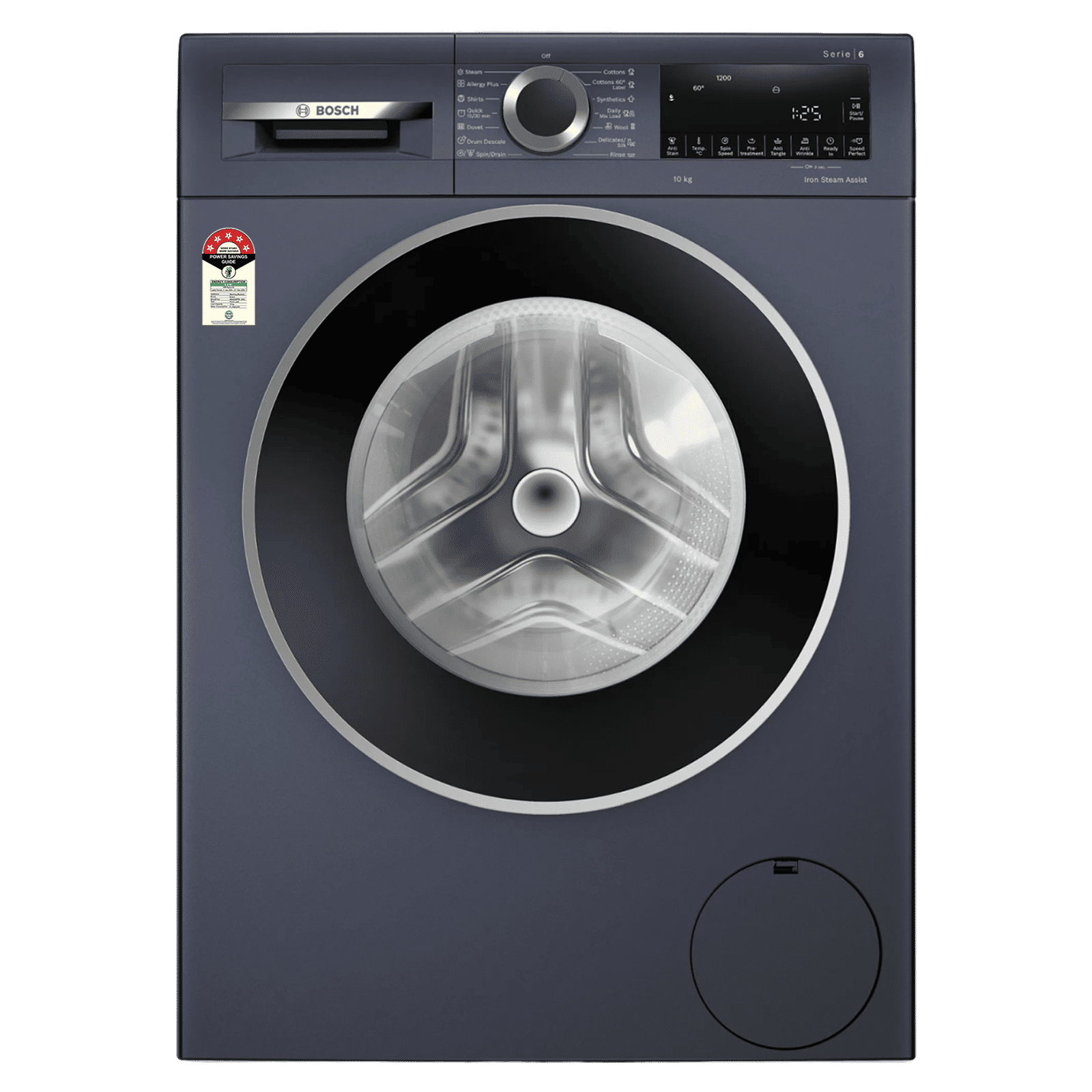 BOSCH 10 kg 5 Star Fully Automatic Front Load Washing Machine (Series 6, WGA252ZPIN, Anti Wrinkle, Dark Lake)_1