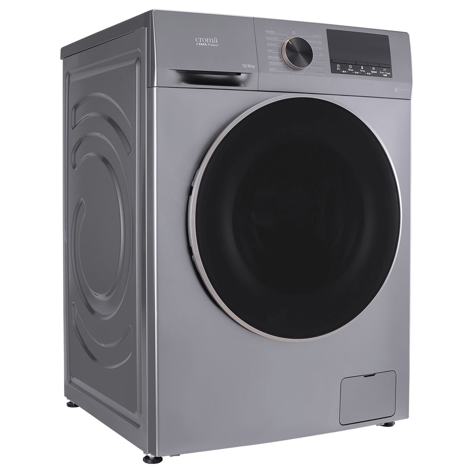 Croma 10/6 kg Inverter Fully Automatic Front Load Washer Dryer (CRLWWD0106W3162, In-built Heater, Grey)_5