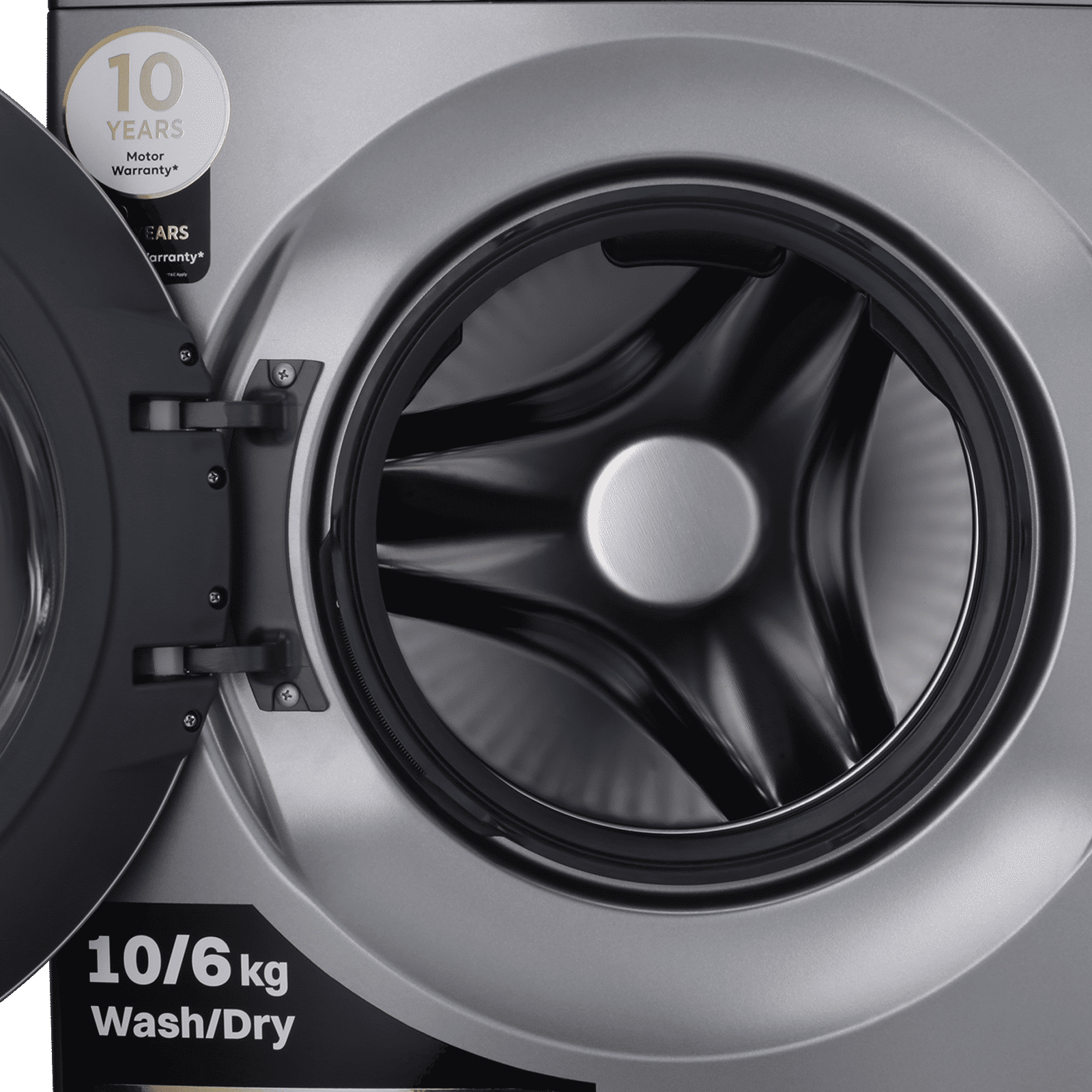 Croma 10/6 kg Inverter Fully Automatic Front Load Washer Dryer (CRLWWD0106W3162, In-built Heater, Grey)_8