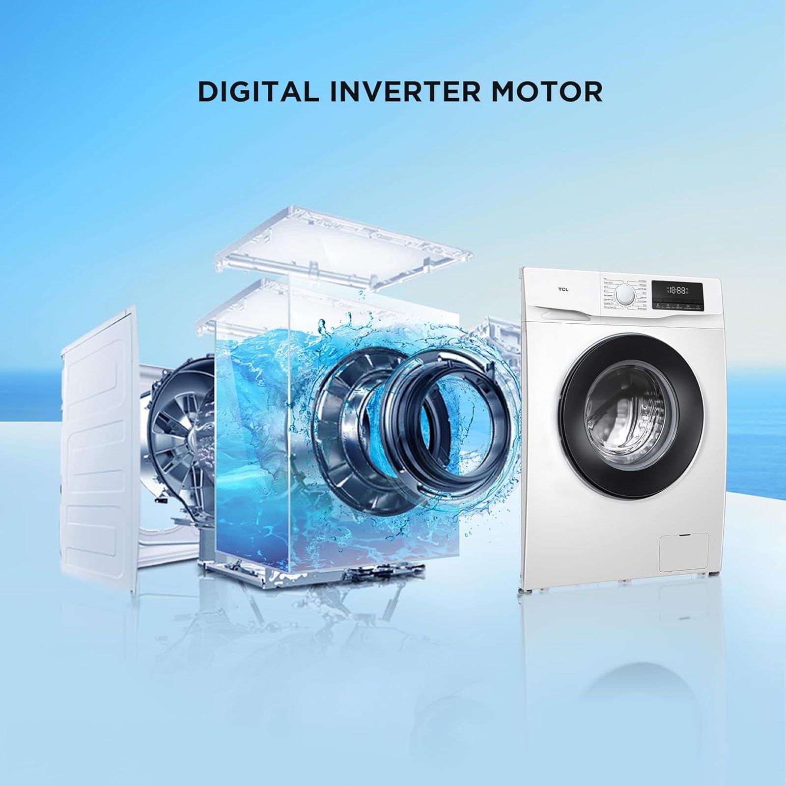 TCL 8.5 kg 5 Star Fully Automatic Front Load Washing Machine (TWF85-P6S, Honeycomb Drum, White) TCL 8.5 kg 5 Star Fully Automatic Front Load Washing Machine (TWF85-P6S, Honeycomb Drum, White)_14