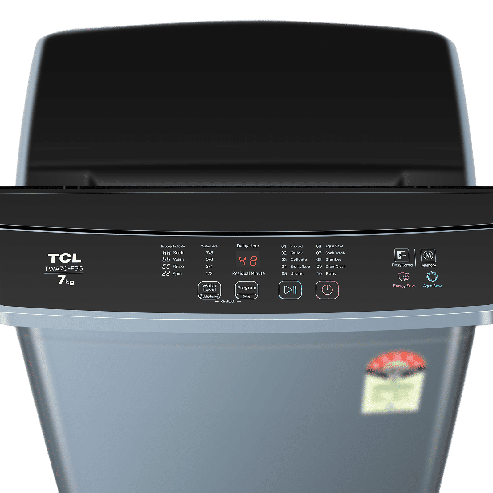 TCL 7 kg 5 Star Fully Automatic Top Load Washing Machine (TWA70-F3G, Honeycomb Drum, Dark Grey) TCL 7 kg 5 Star Fully Automatic Top Load Washing Machine (TWA70-F3G, Honeycomb Drum, Dark Grey)_4