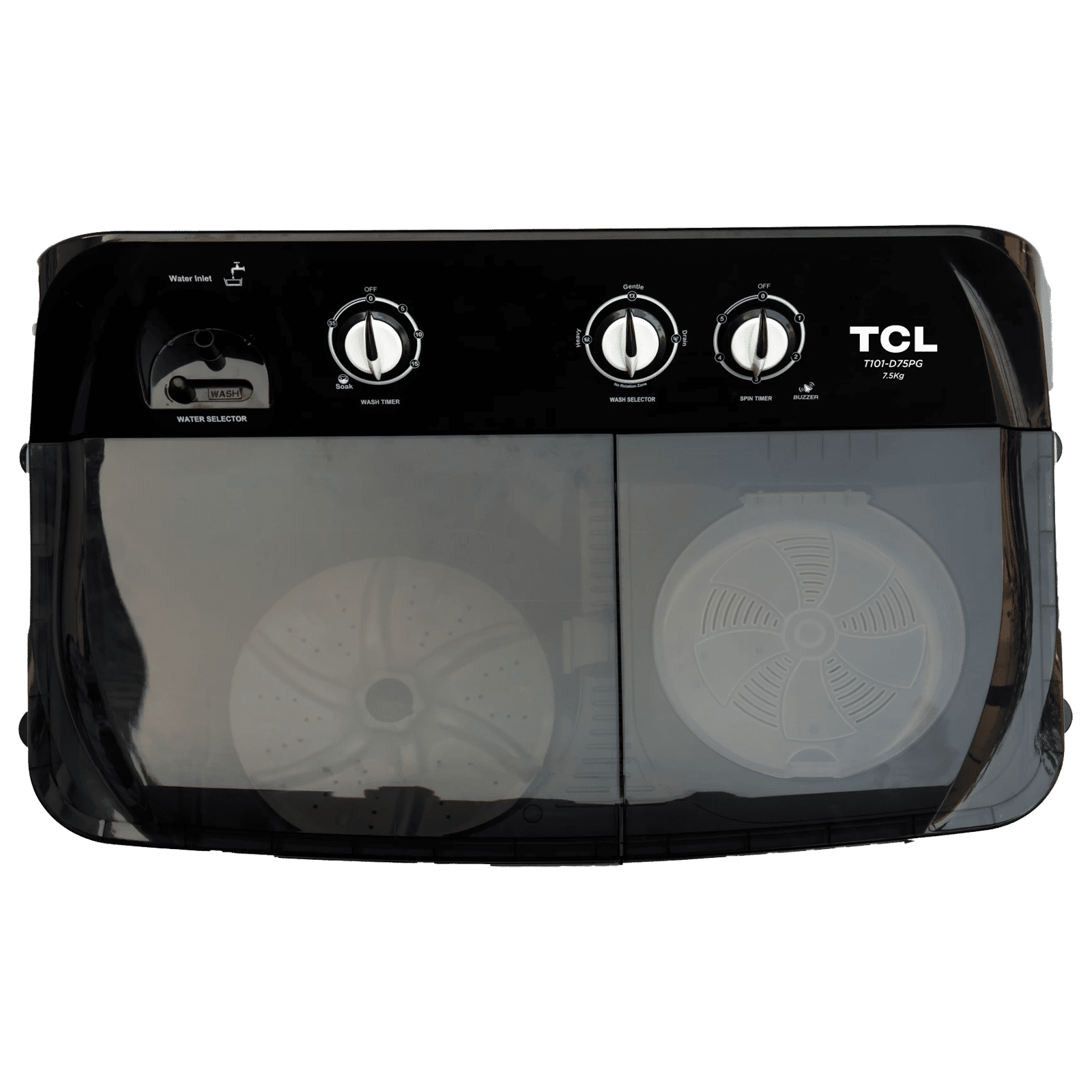 TCL 7.5 kg 5 Star Semi Automatic Washing Machine with six-wing pulsator (T101-D75PG, Grey)_4