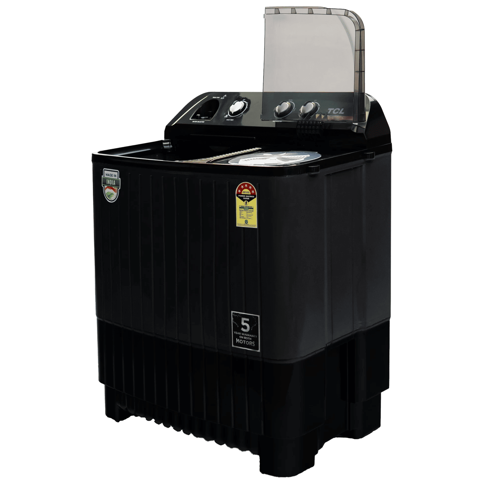 TCL 7.5 kg 5 Star Semi Automatic Washing Machine with six-wing pulsator (T101-D75PG, Grey)_7