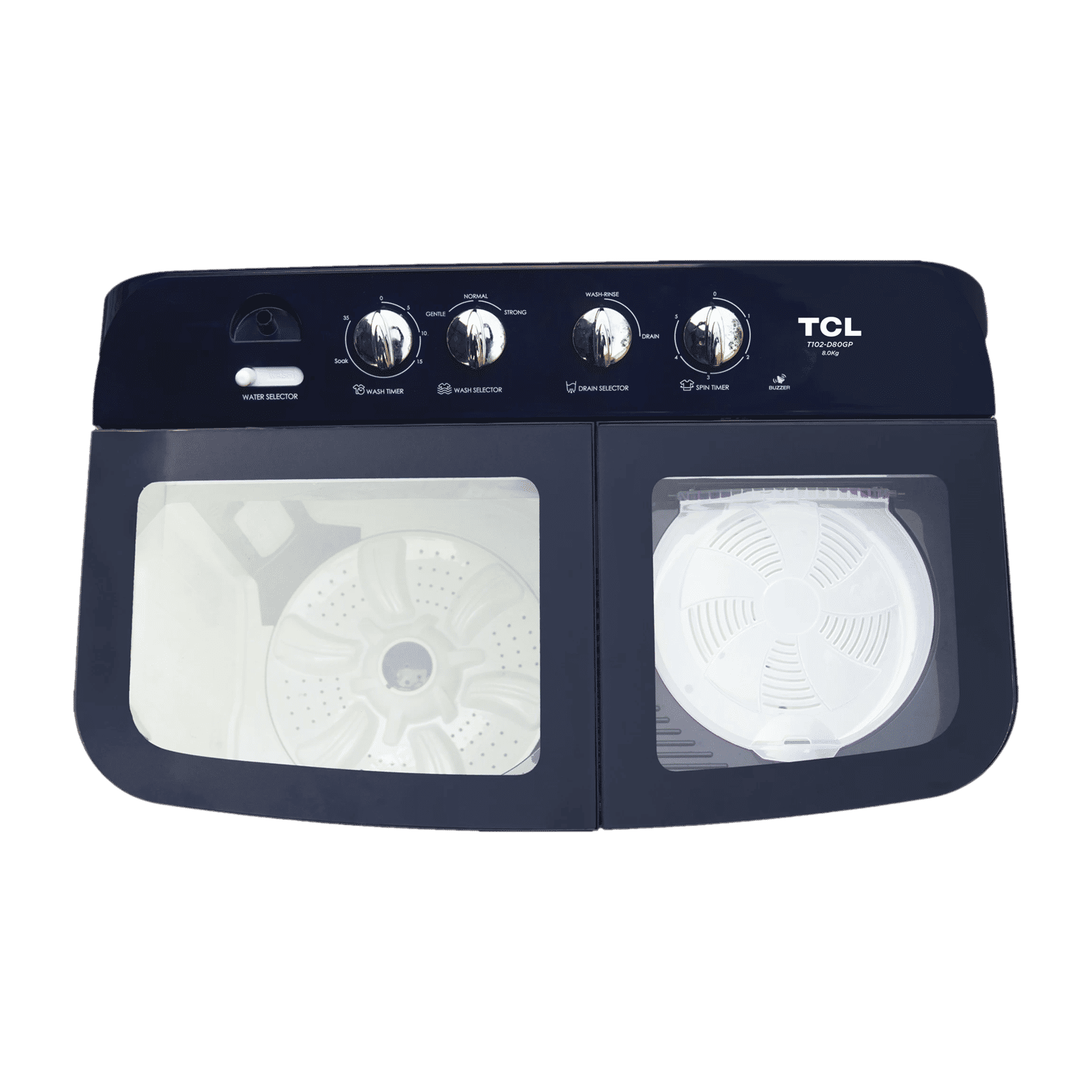 TCL 8 kg 5 Star Semi Automatic Washing Machine with Lint Filter (T102-D80GP, Dark Blue)_4