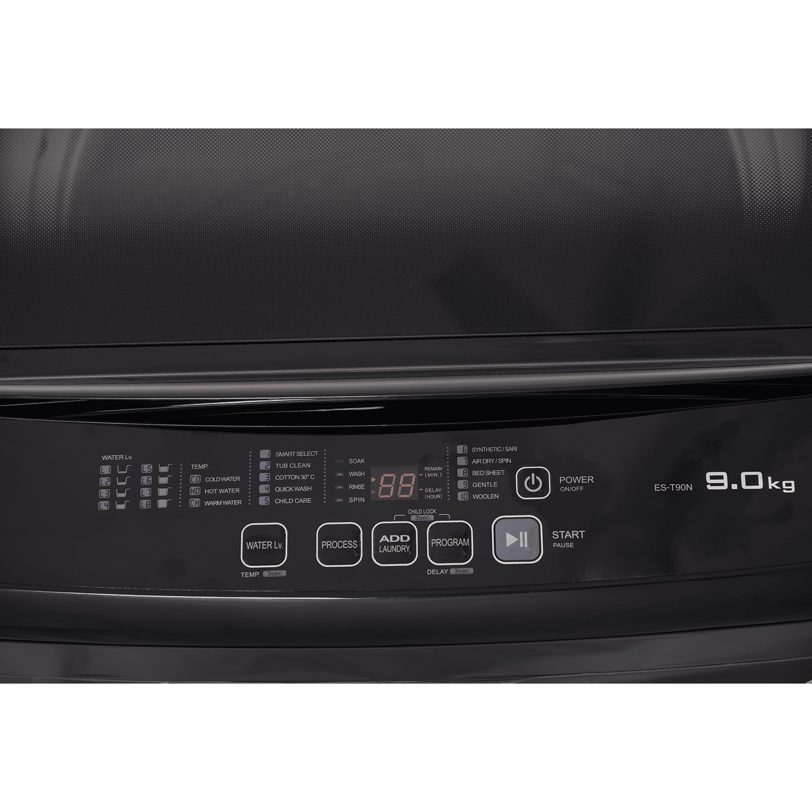 SHARP 11 kg 5 Star Fully Automatic Top Load Washing Machine (ES-T110N-BK, Stainless Steel Insert Pulsator, Black)_4