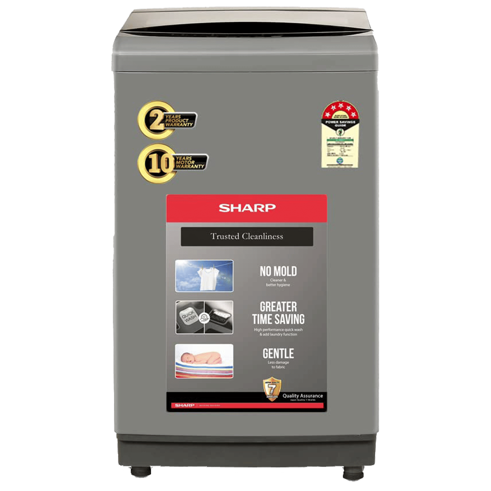 SHARP 11 kg 5 Star Fully Automatic Top Load Washing Machine (EST110NGY, Dual Inlet, Inox Grey) SHARP 11 kg 5 Star Fully Automatic Top Load Washing Machine (EST110NGY, Dual Inlet, Inox Grey)_1