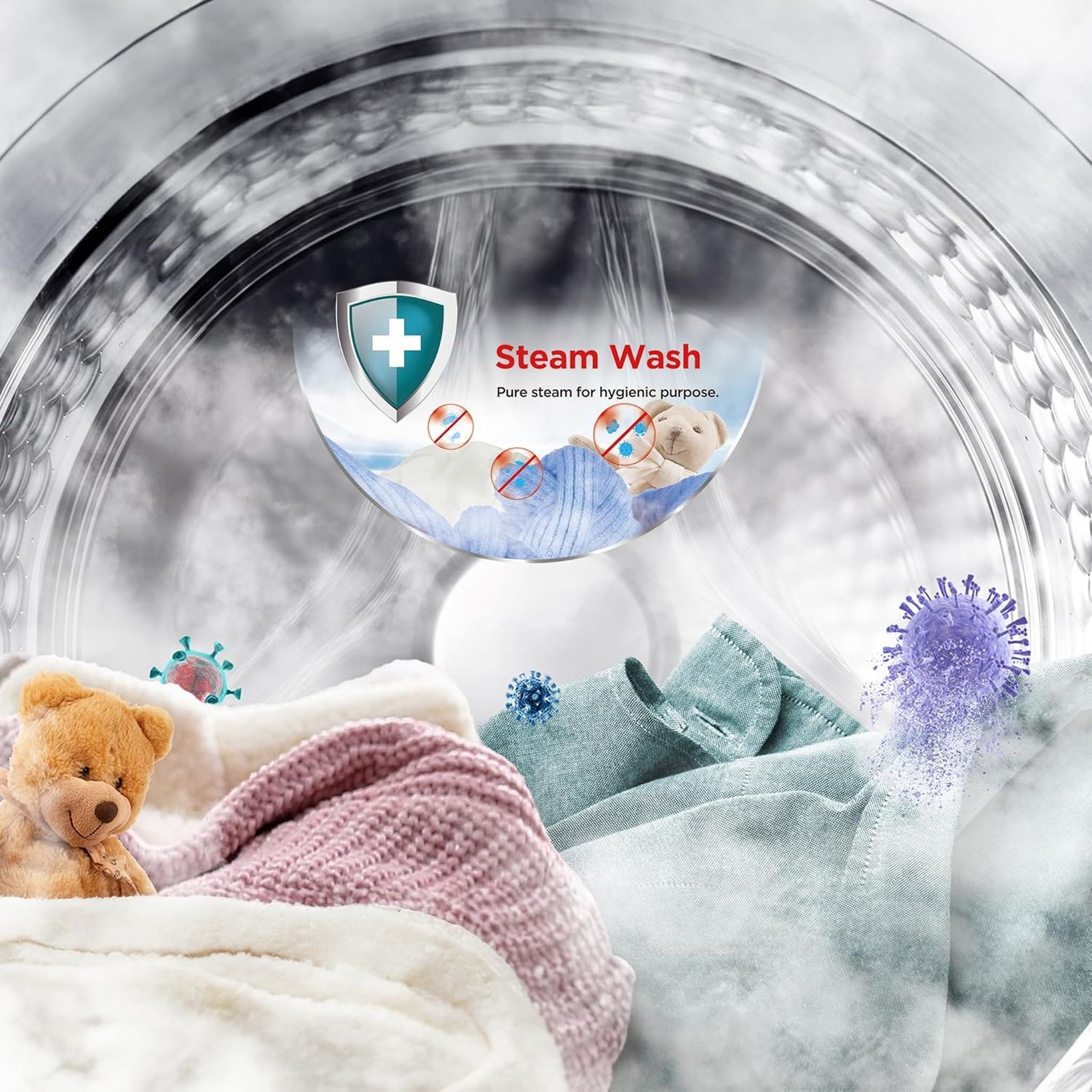 TCL 6.5 kg 5 Star Inverter Fully Automatic Front Load Washing Machine (TWF65-P6S, Honeycomb Drum, White) TCL 6.5 kg 5 Star Inverter Fully Automatic Front Load Washing Machine (TWF65-P6S, Honeycomb Drum, White)_15