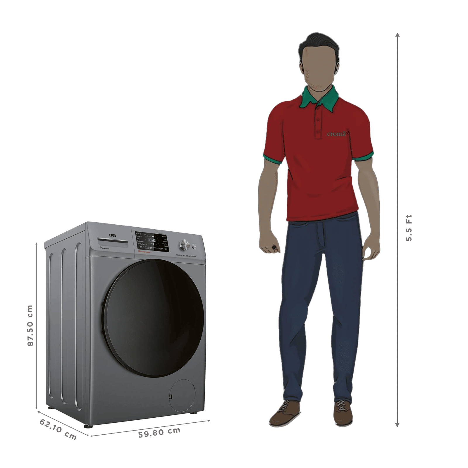 IFB 8 kg 5 Star Wi-Fi Fully Automatic Front Load Washing Machine (Senator MSN 8012K, 3D Wash System, Metallic Silver) IFB 8 kg 5 Star Wi-Fi Fully Automatic Front Load Washing Machine (Senator MSN 8012K, 3D Wash System, Metallic Silver)_3