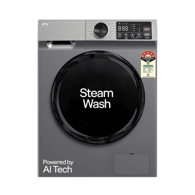 Godrej 9 kg 5 Star Inverter Fully Automatic Front Load Washing Machine (Eon Celesta, WFEON CEL 9014 IEBT SLSR, In-built Heater, Silver Stream)