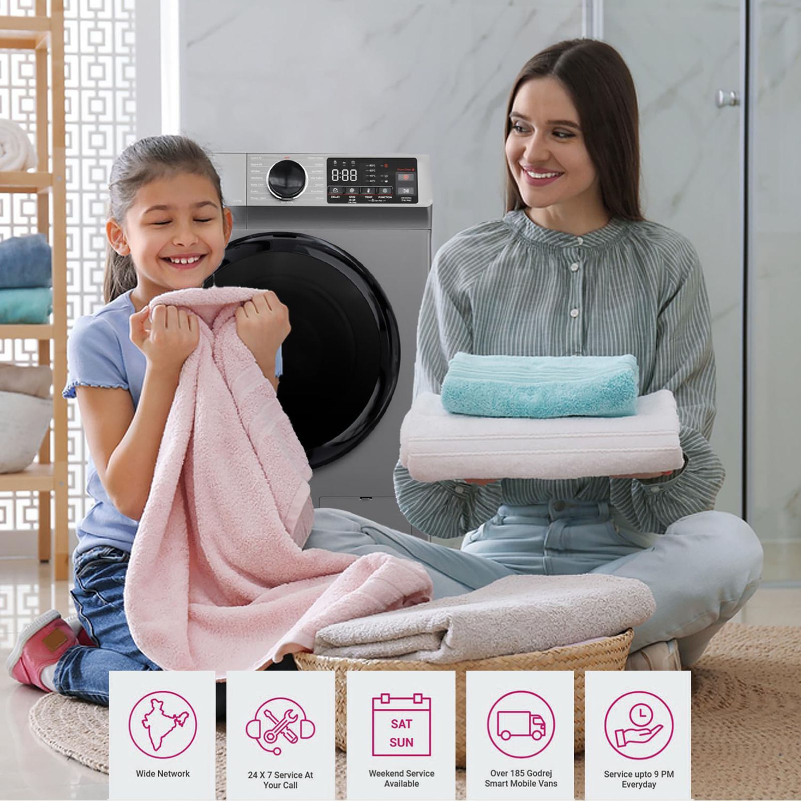 Godrej 9 kg 5 Star Inverter Fully Automatic Front Load Washing Machine (Eon Celesta, WFEON CEL 9014 IEBT SLSR, In-built Heater, Silver Stream) Godrej 9 kg 5 Star Inverter Fully Automatic Front Load Washing Machine (Eon Celesta, WFEON CEL 9014 IEBT SLSR, In-built Heater, Silver Stream)_10
