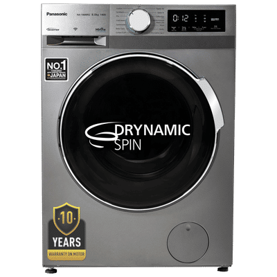Panasonic 8 kg 5 Star Wi-Fi Fully Automatic
                      Front Load Washing Machine (NA-148MR2L01, In-built
                      Heater, Dark Silver)
