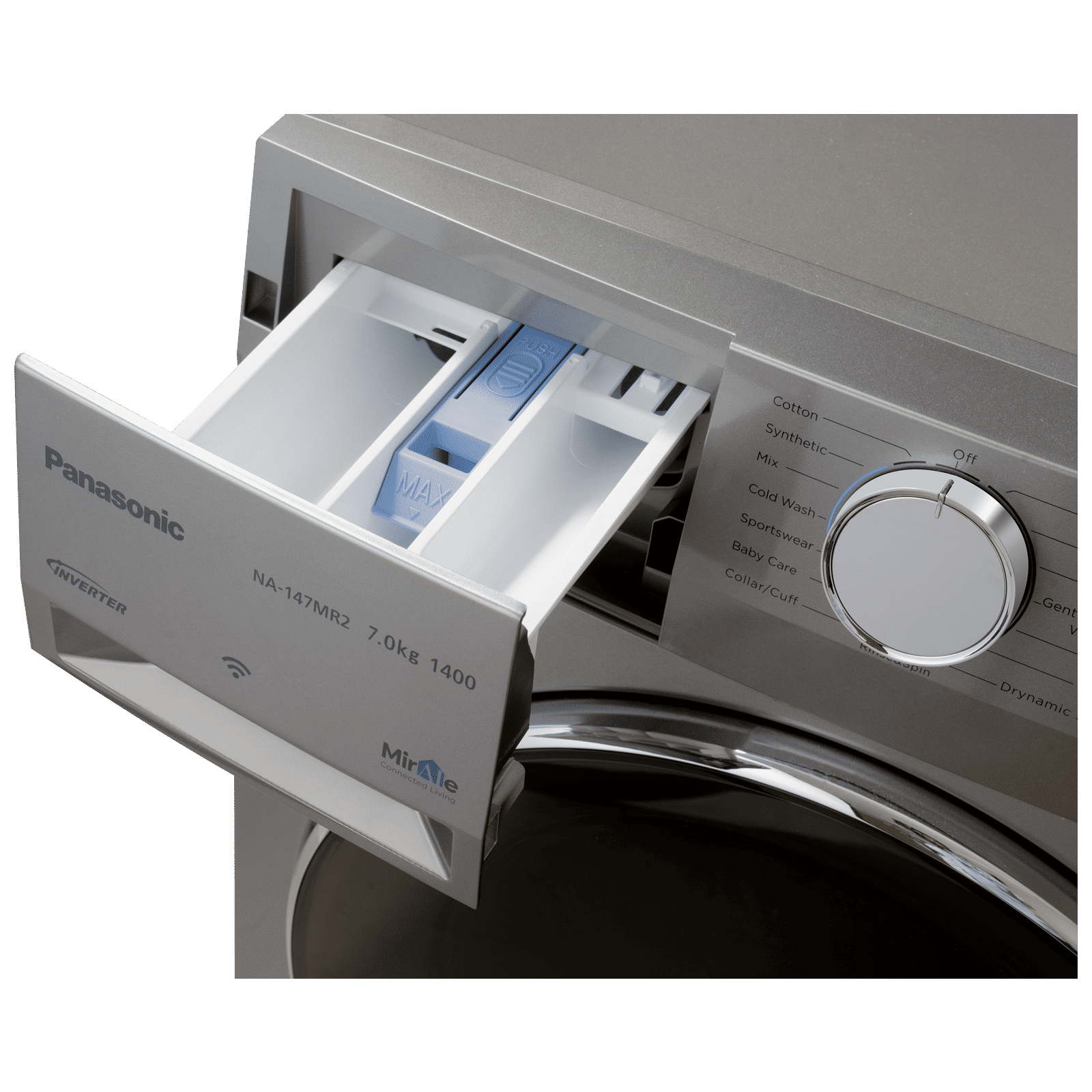 Panasonic 7 kg 5 Star Fully Automatic Front Load Washing Machine (NA-147MR2L01, Active Foam System, Dark Silver) Panasonic 7 kg 5 Star Fully Automatic Front Load Washing Machine (NA-147MR2L01, Active Foam System, Dark Silver)_9