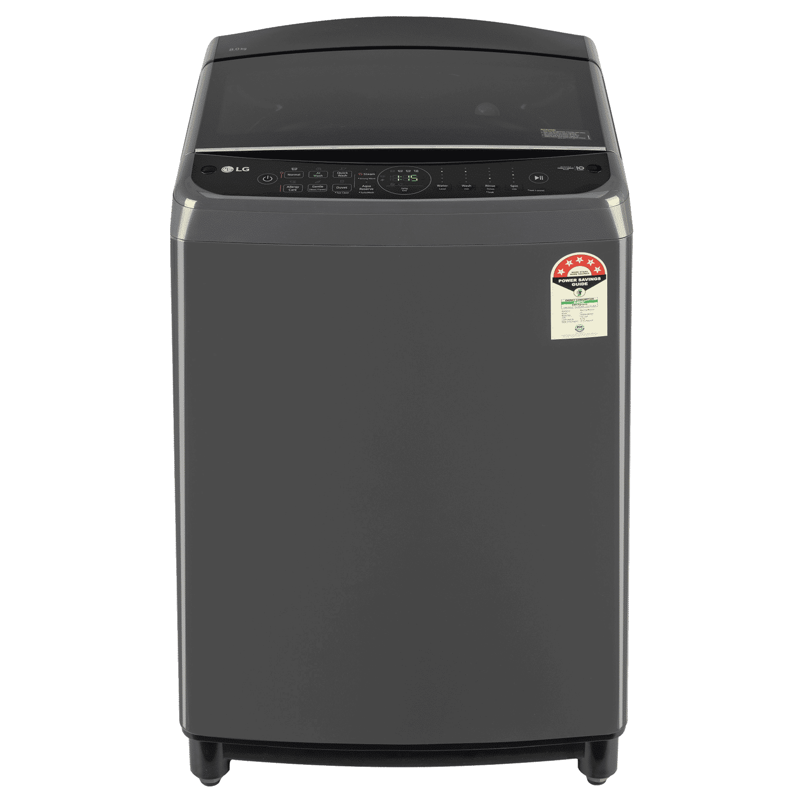 LG 8 kg 5 Star Fully Automatic Top Load Washing Machine (THD08SJM, AI Direct Drive, Middle Black)_1