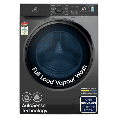 Electrolux 8 kg 5 Star Inverter Fully Automatic Front Load Washing Machine (Ultimate Care 500, EWF8024R5SB, Woolmark Approved, Onyx Dark Silver)