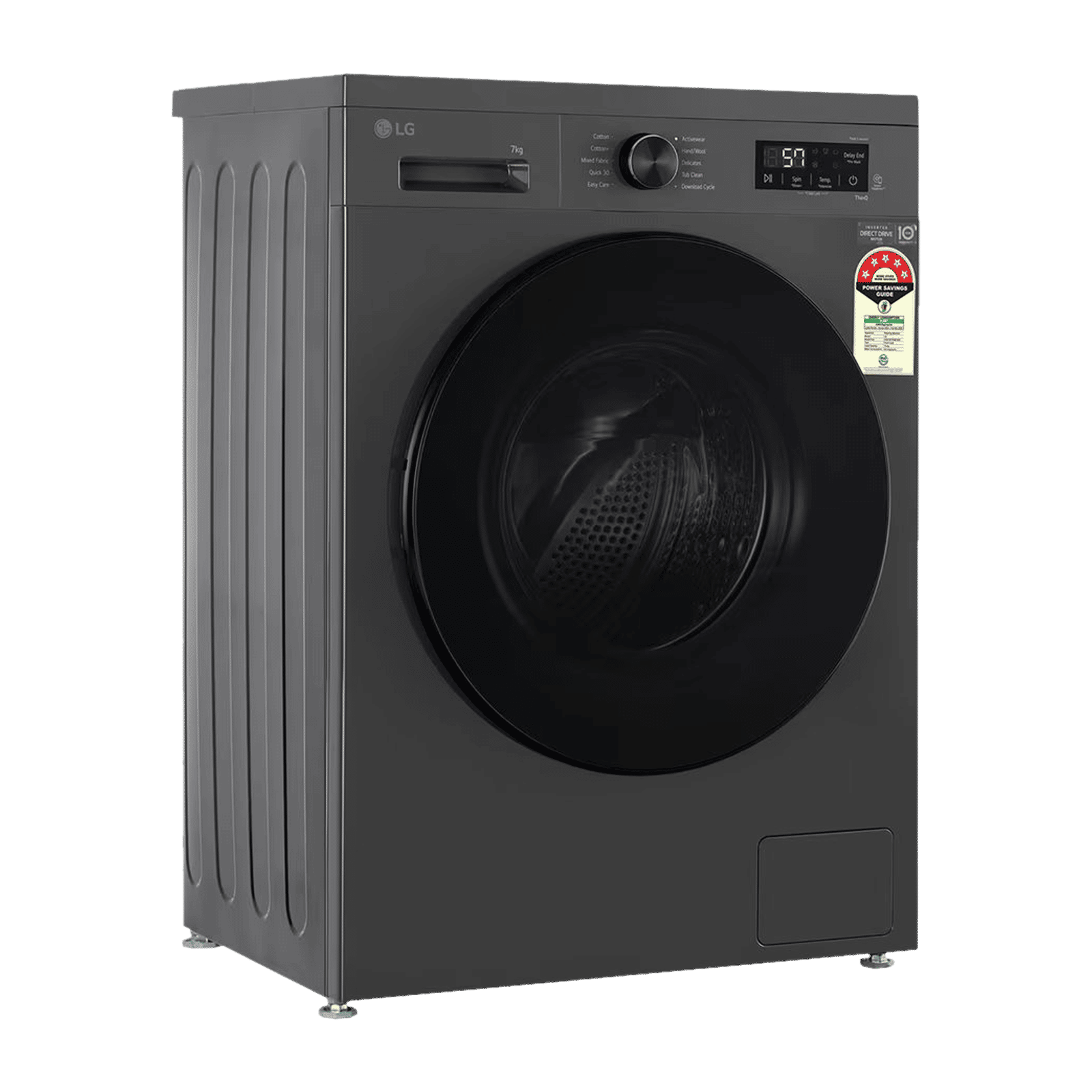 LG 7 kg 5 Star Wi-Fi Inverter Fully Automatic Front Load Washing Machine (FHB1207Z4M, Auto Restart, Middle Black)_4