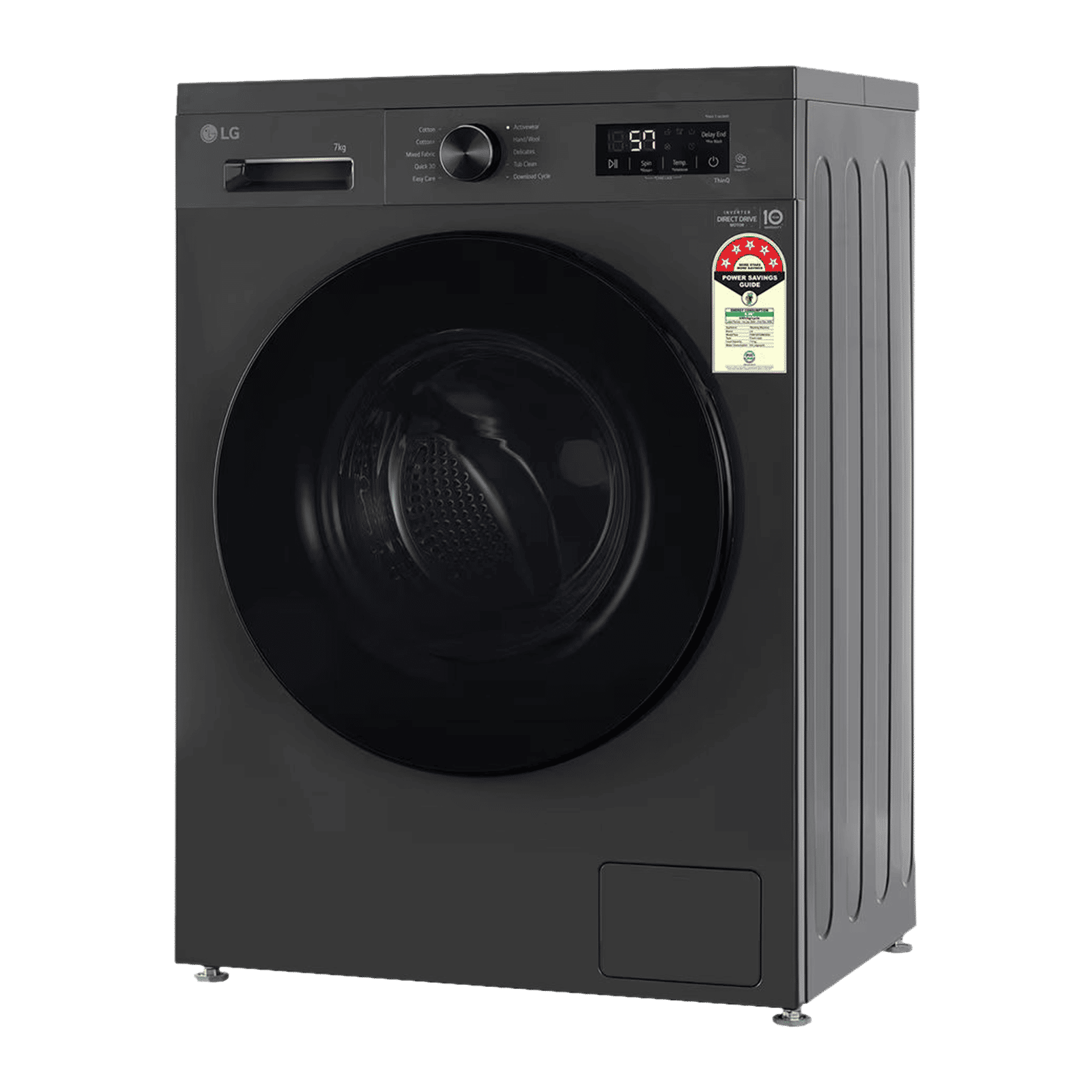LG 7 kg 5 Star Wi-Fi Inverter Fully Automatic Front Load Washing Machine (FHB1207Z4M, Auto Restart, Middle Black)_5
