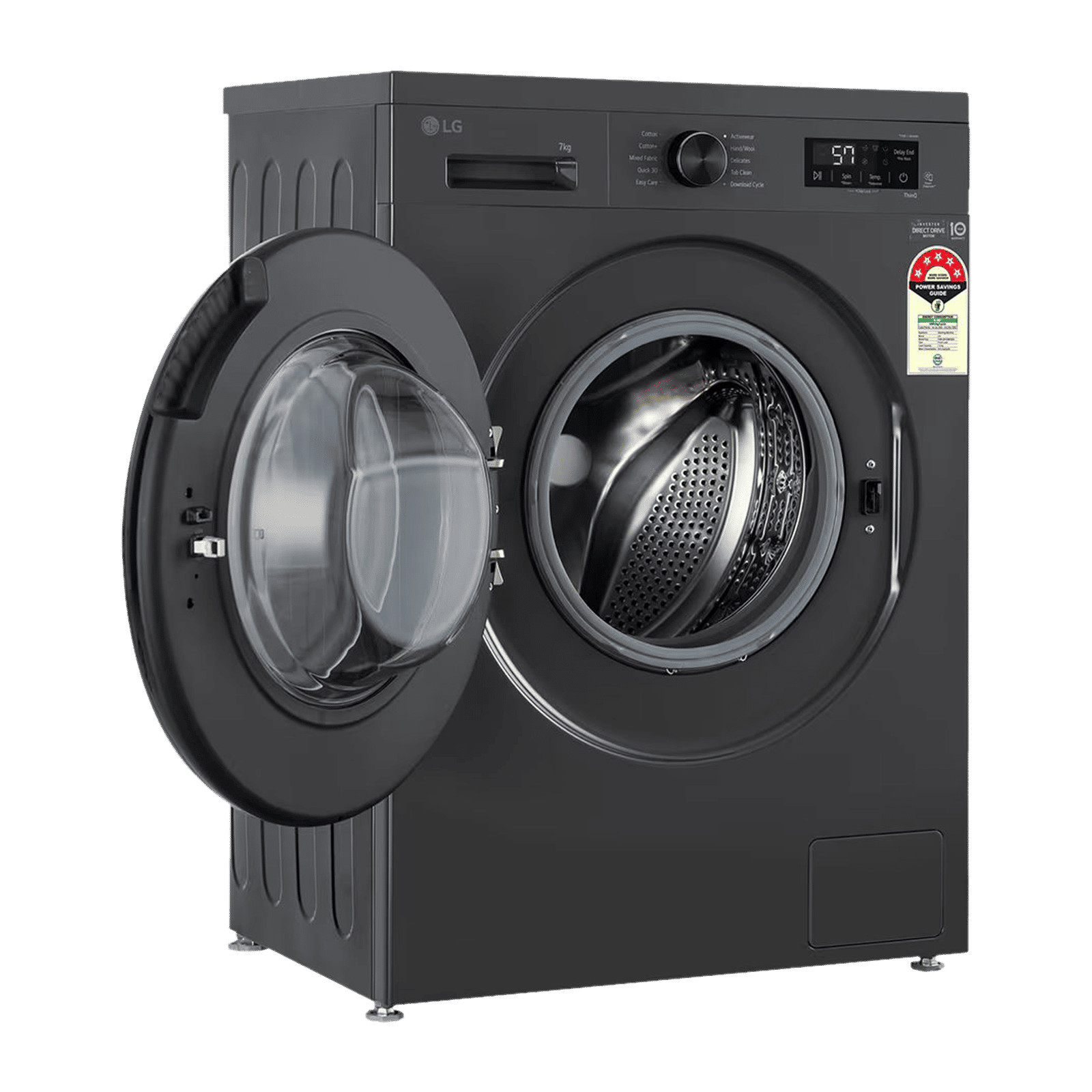 LG 7 kg 5 Star Wi-Fi Inverter Fully Automatic Front Load Washing Machine (FHB1207Z4M, Auto Restart, Middle Black)_7